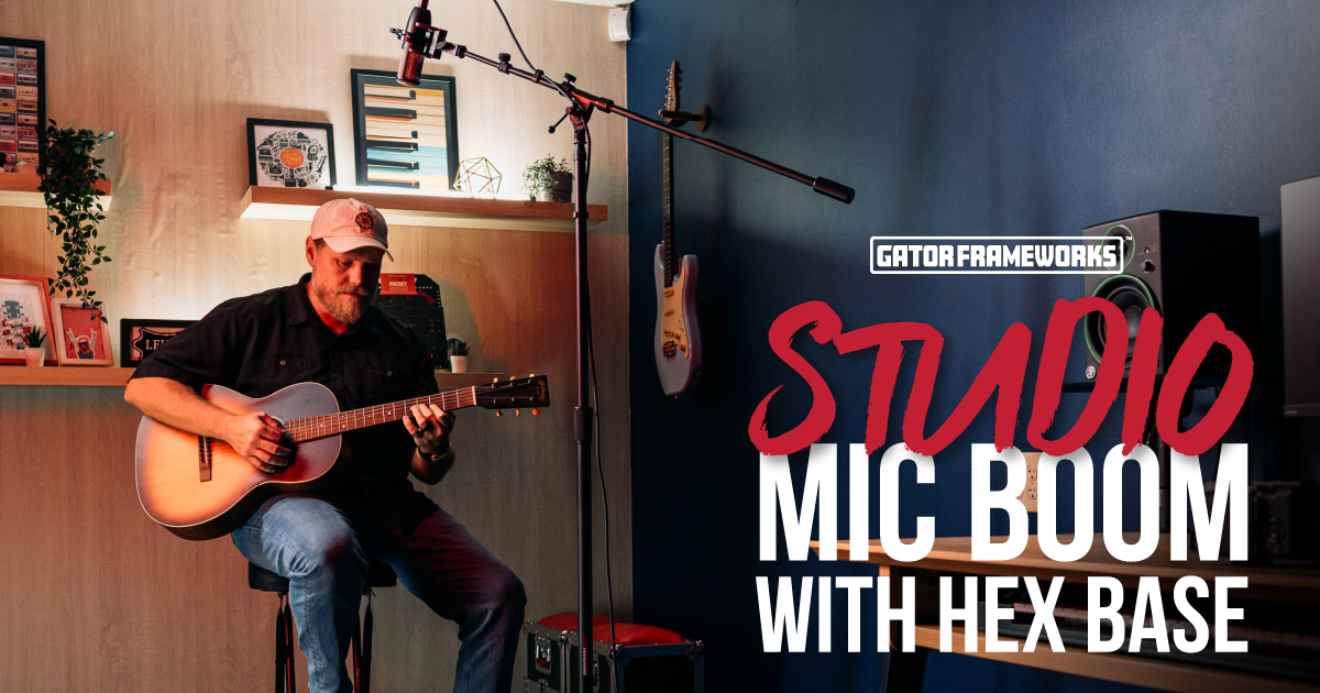 Studio Mic Boom with Hex Base