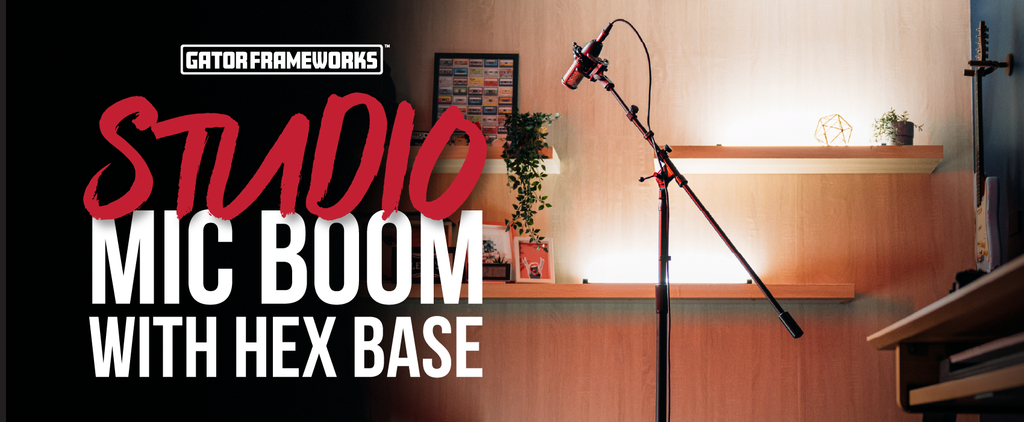Studio Mic Boom with Hex Base