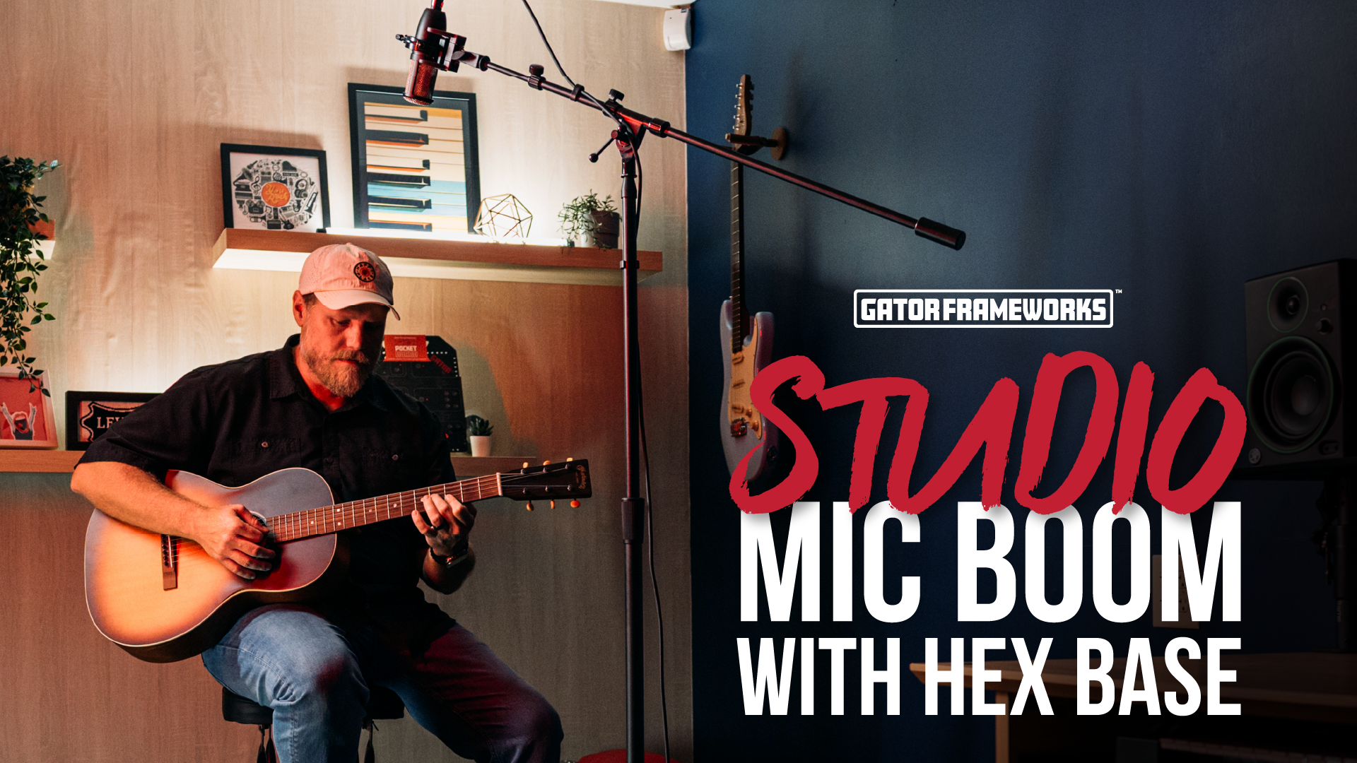 Studio Mic Boom with Hex Base