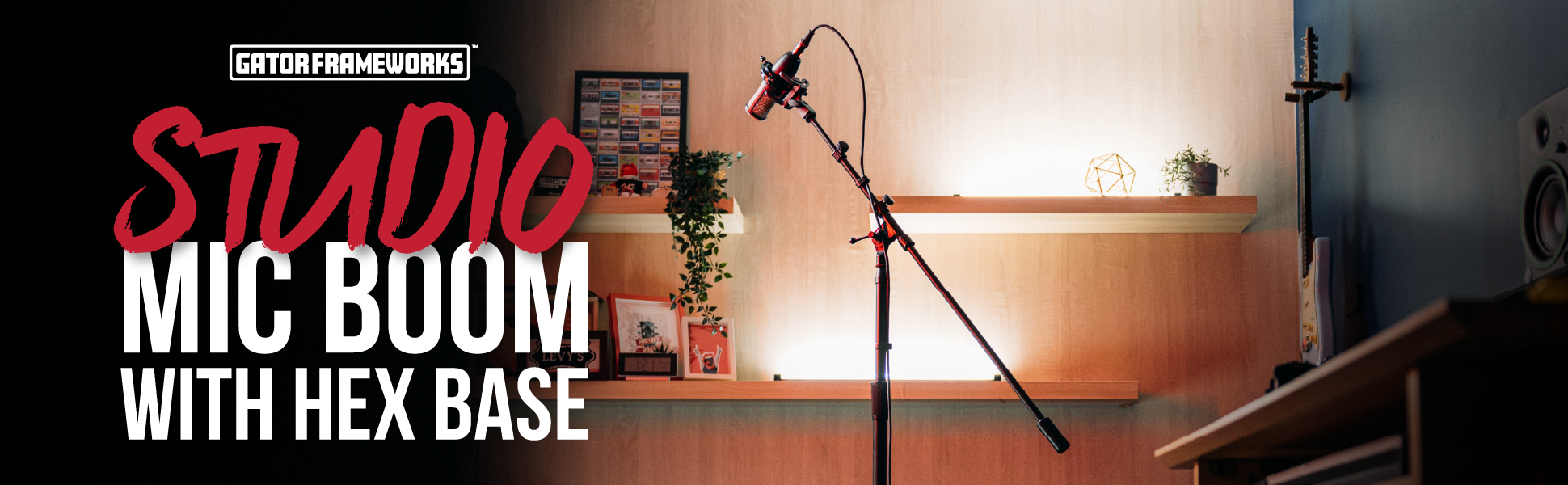 Studio Mic Boom with Hex Base