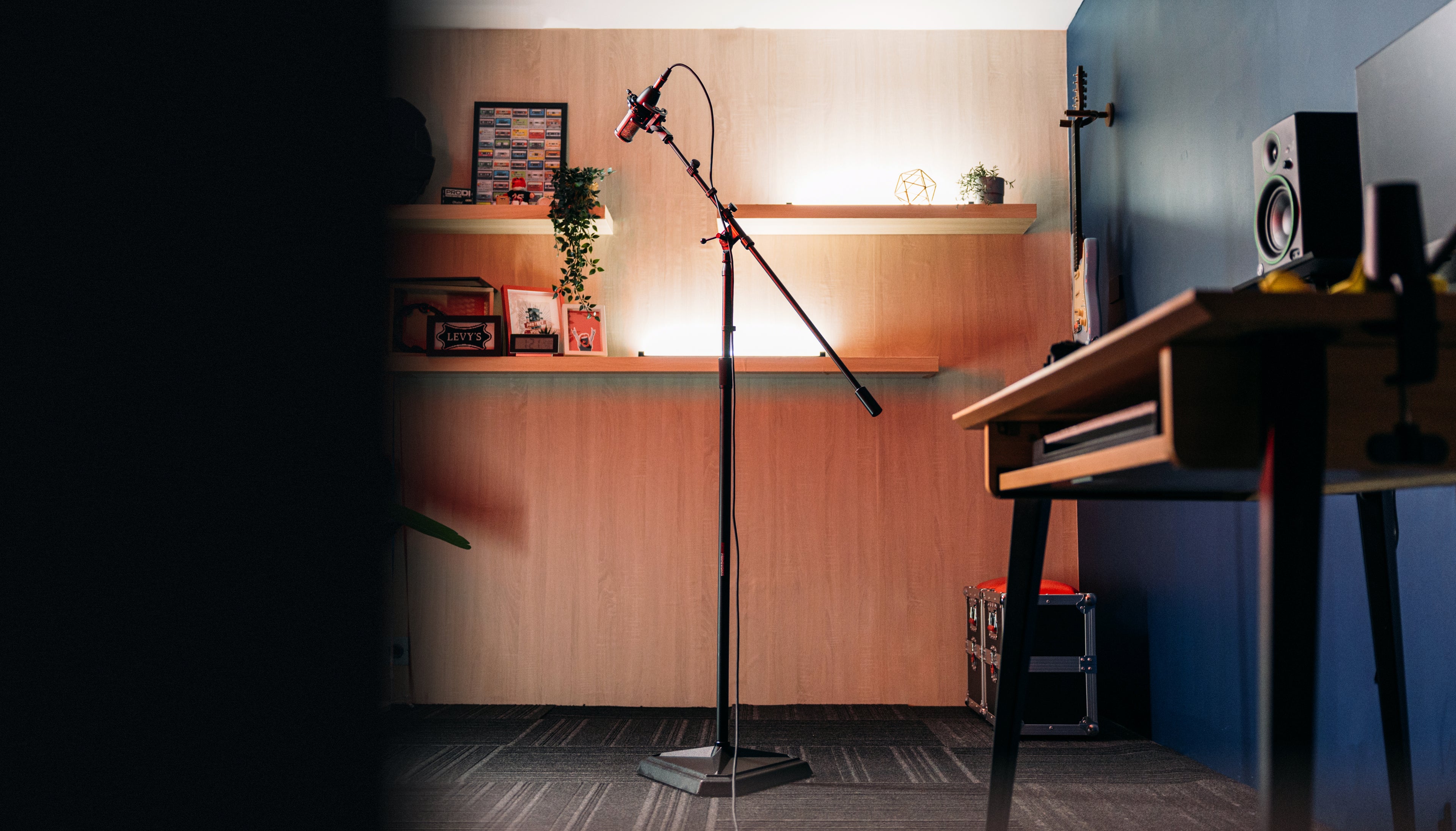 Studio Mic Boom with Hex Base