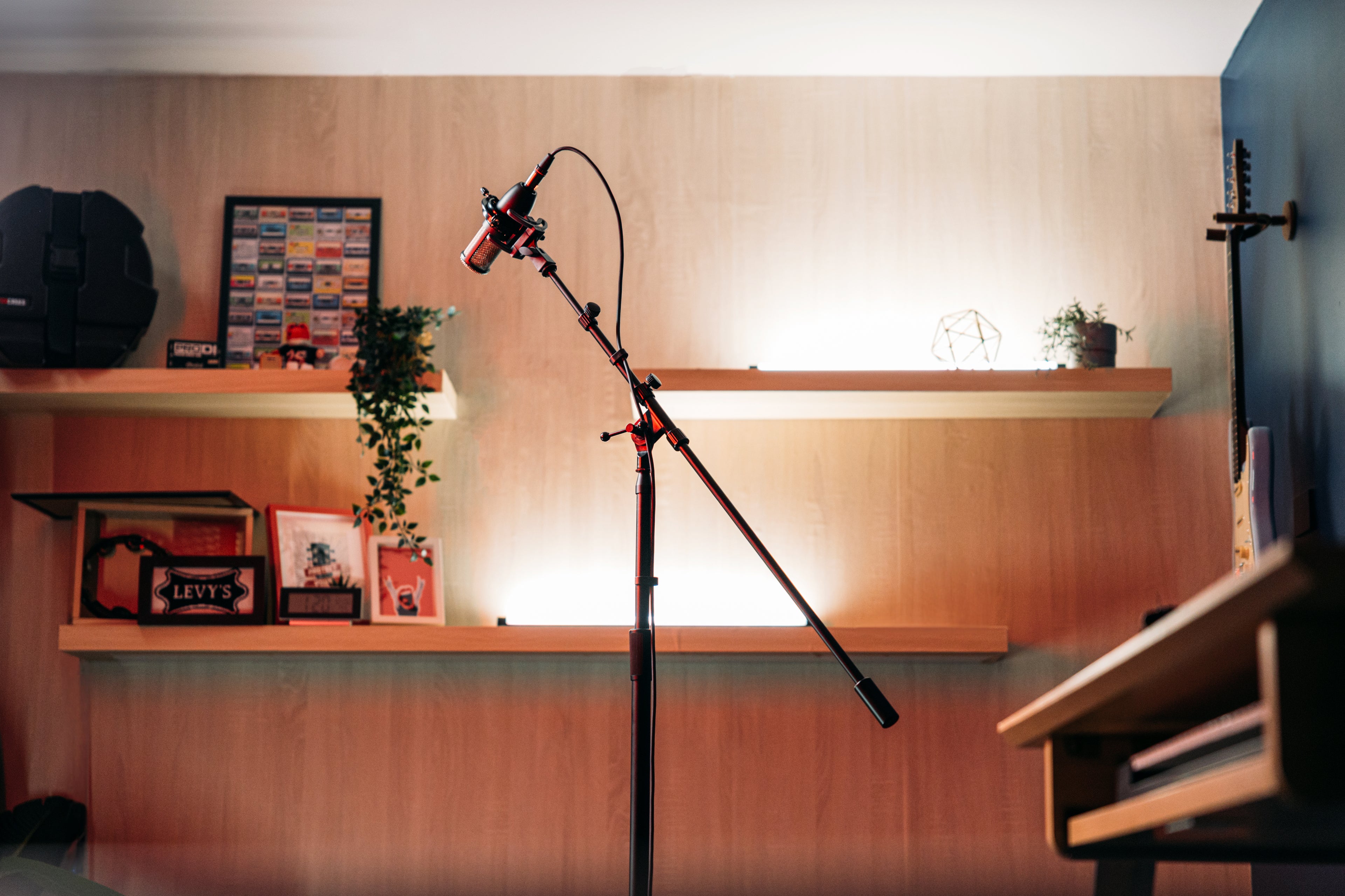 Studio Mic Boom with Hex Base