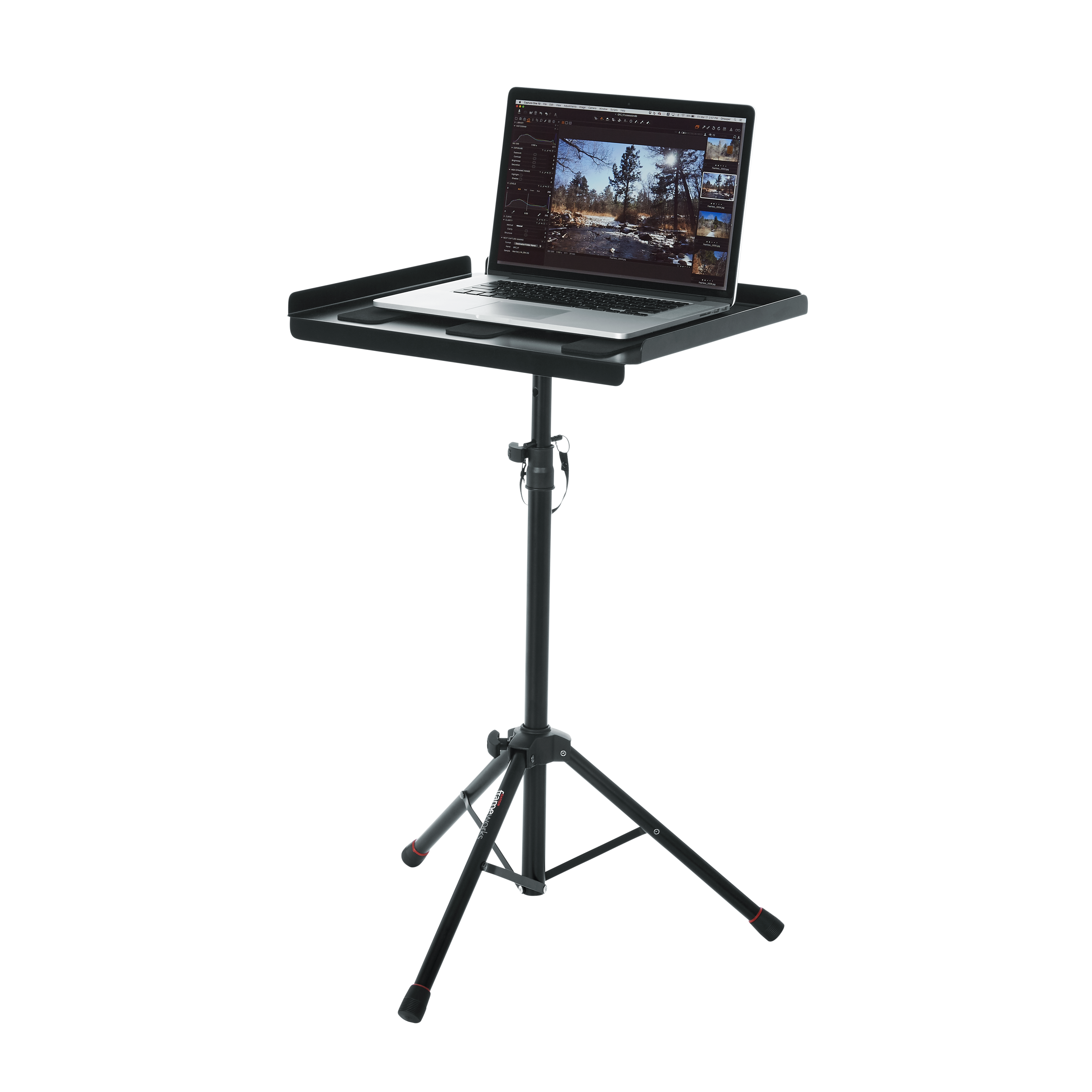Compact Adjustable Media Tray Stand