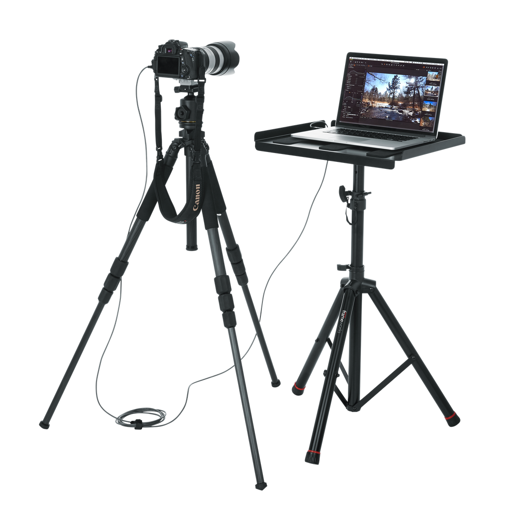Heavy-Duty Adjustable Media Tray Stand