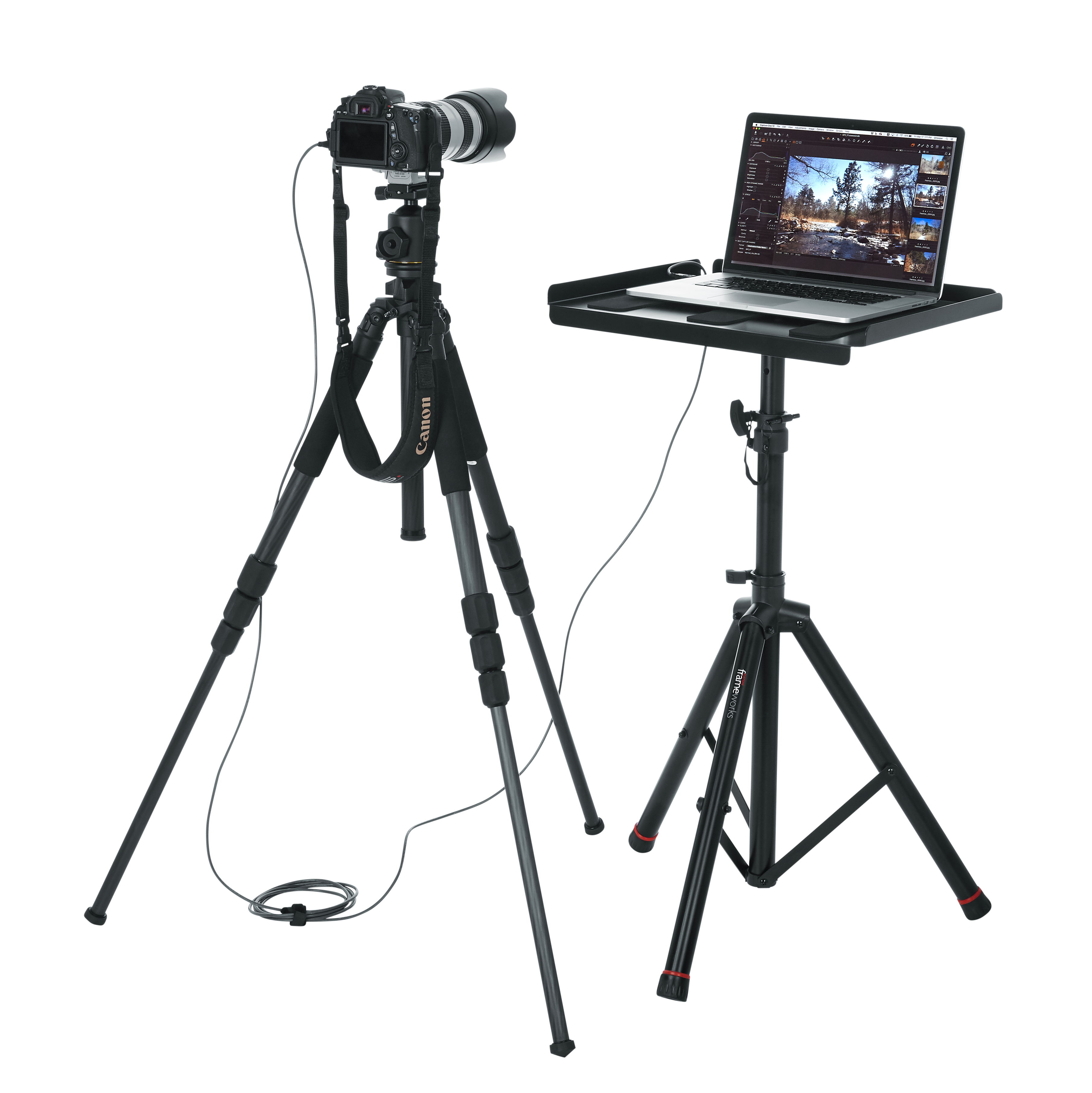 Heavy-Duty Adjustable Media Tray Stand