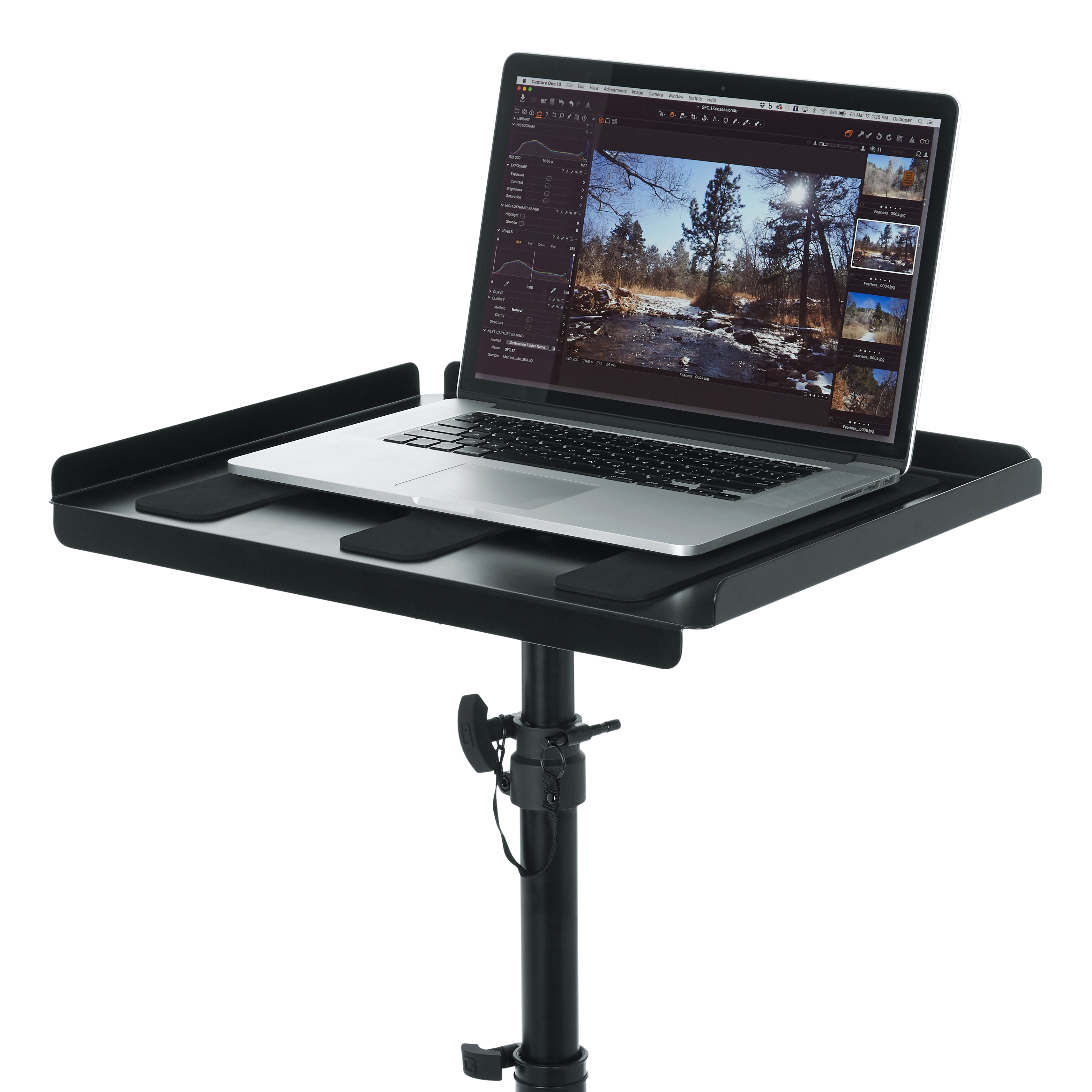 Heavy-Duty Adjustable Media Tray Stand