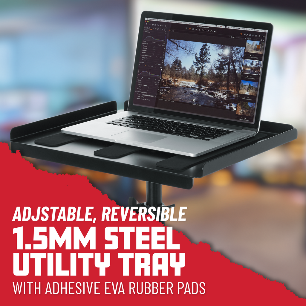 Heavy-Duty Adjustable Media Tray Stand