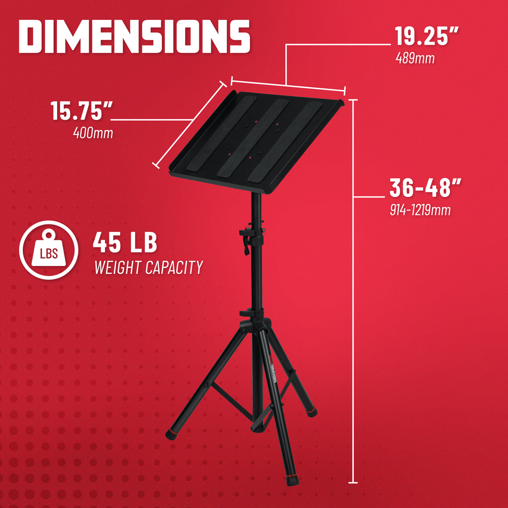 Heavy-Duty Adjustable Media Tray Stand