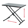 Utility table top with double-X stand