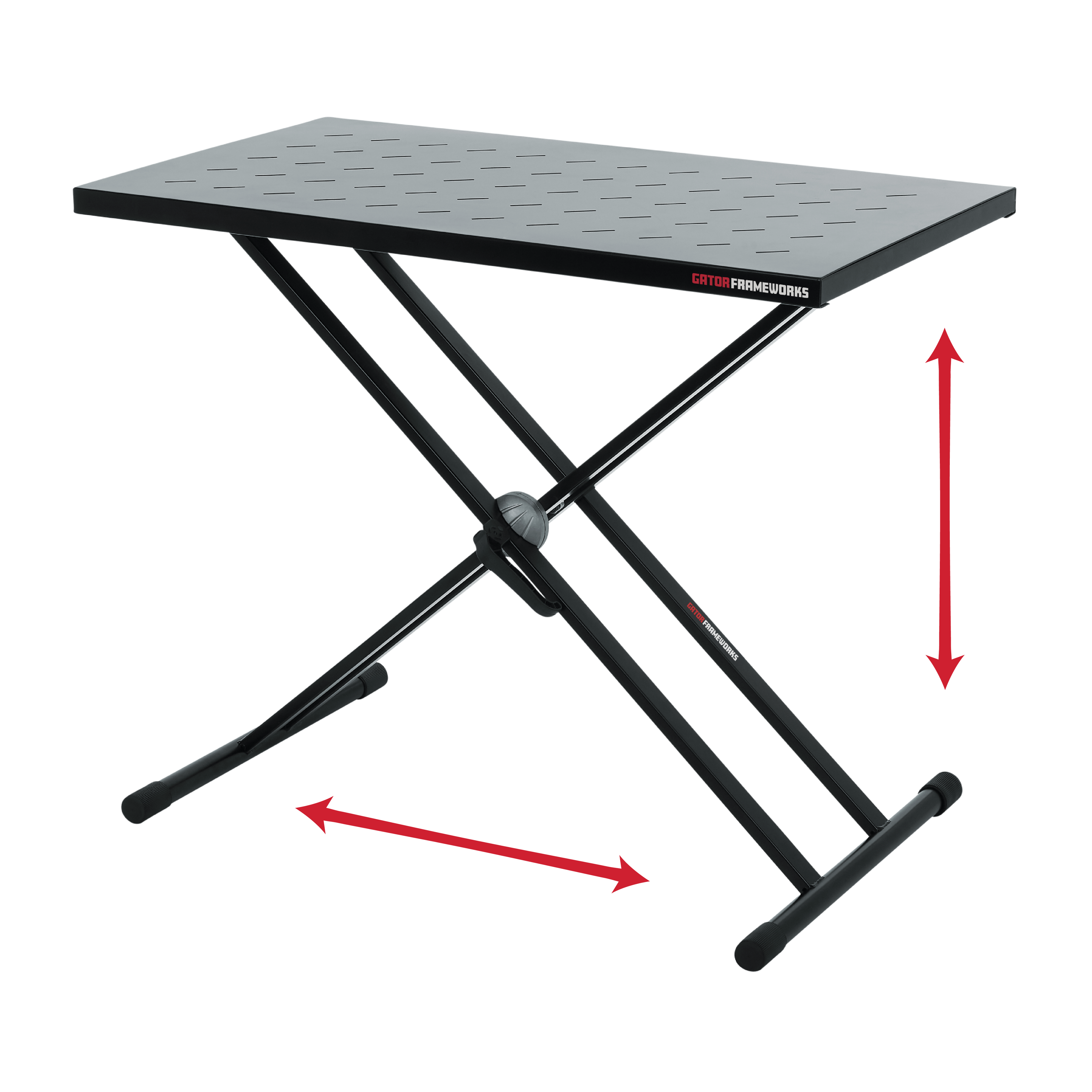 Utility table top with double-X stand