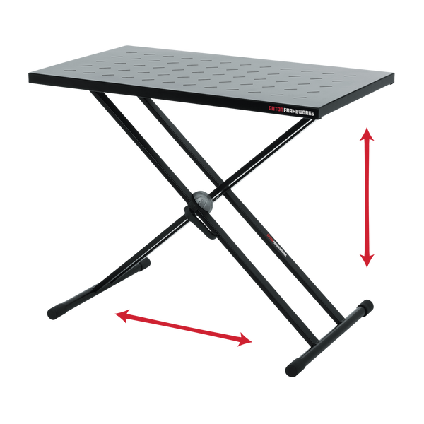 Utility table top with double-X stand