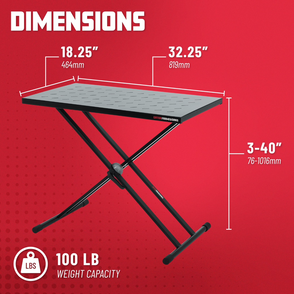 Utility table top with double-X stand
