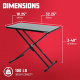Utility table top with double-X stand