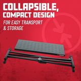 Utility table top with double-X stand