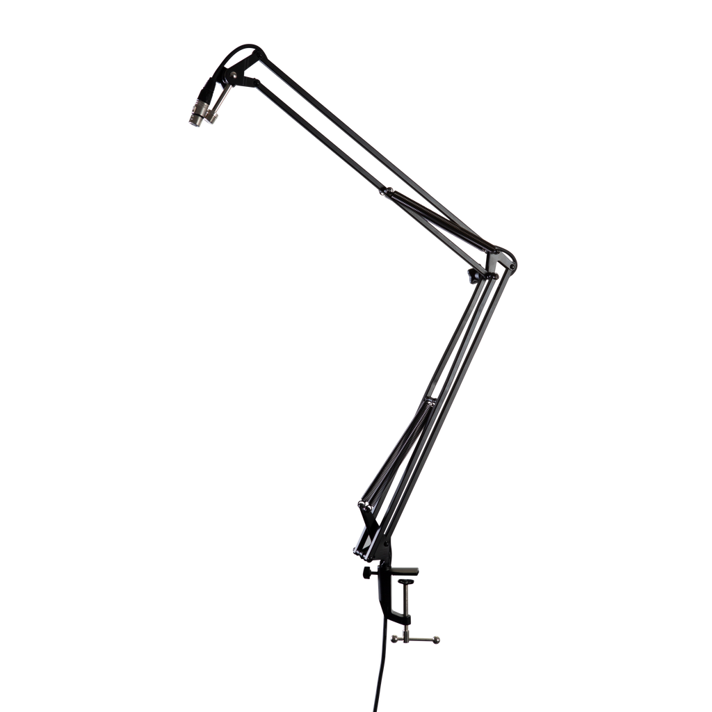 Desk-Mounted Broadcast/Podcast Boom Mic Stand