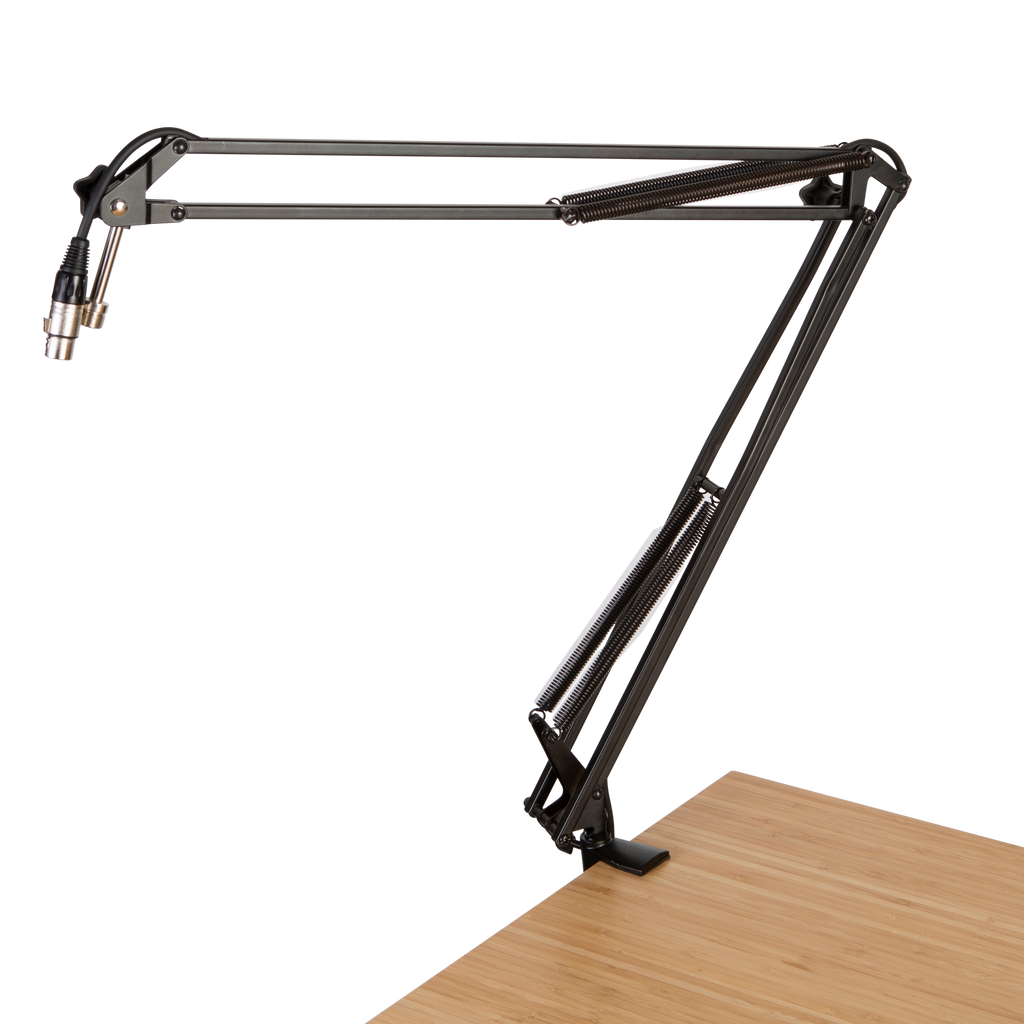 Desk-Mounted Broadcast/Podcast Boom Mic Stand