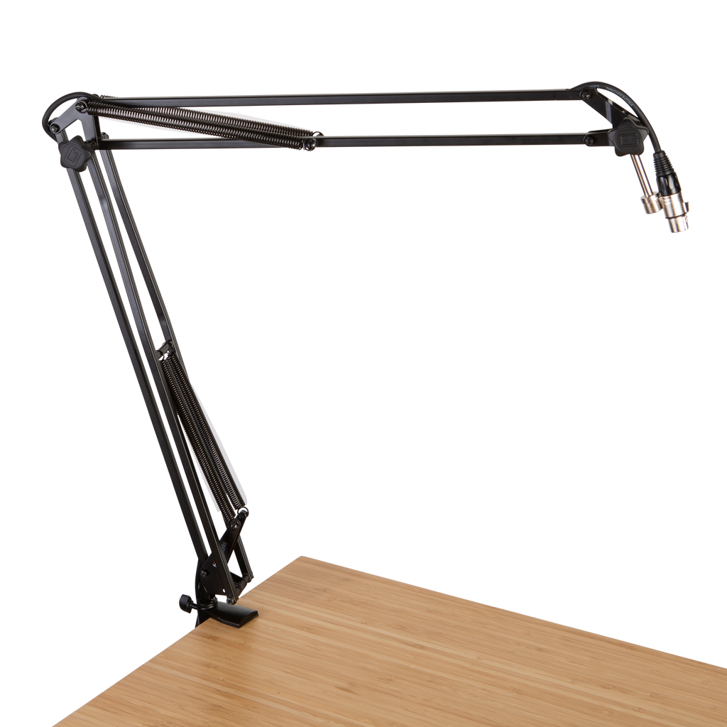 Desk-Mounted Broadcast/Podcast Boom Mic Stand