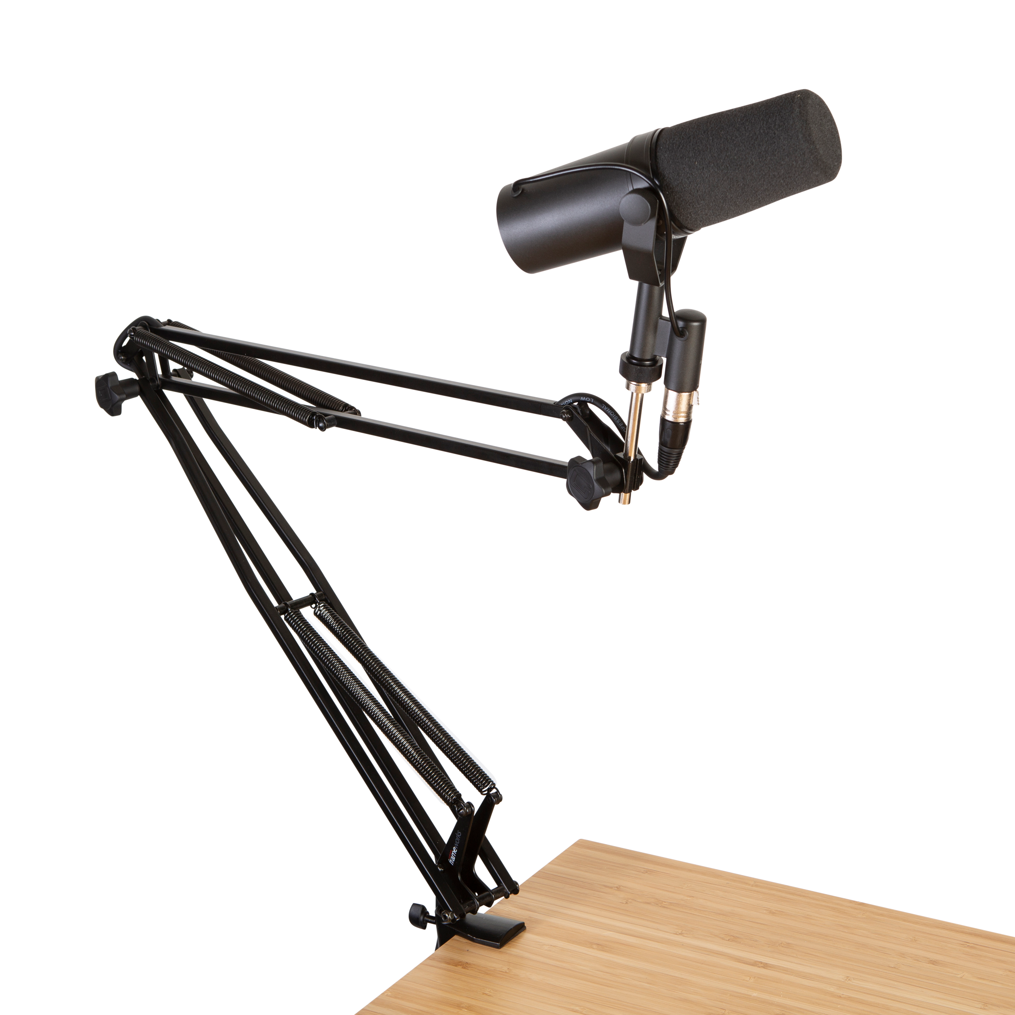 Desk-Mounted Broadcast/Podcast Boom Mic Stand