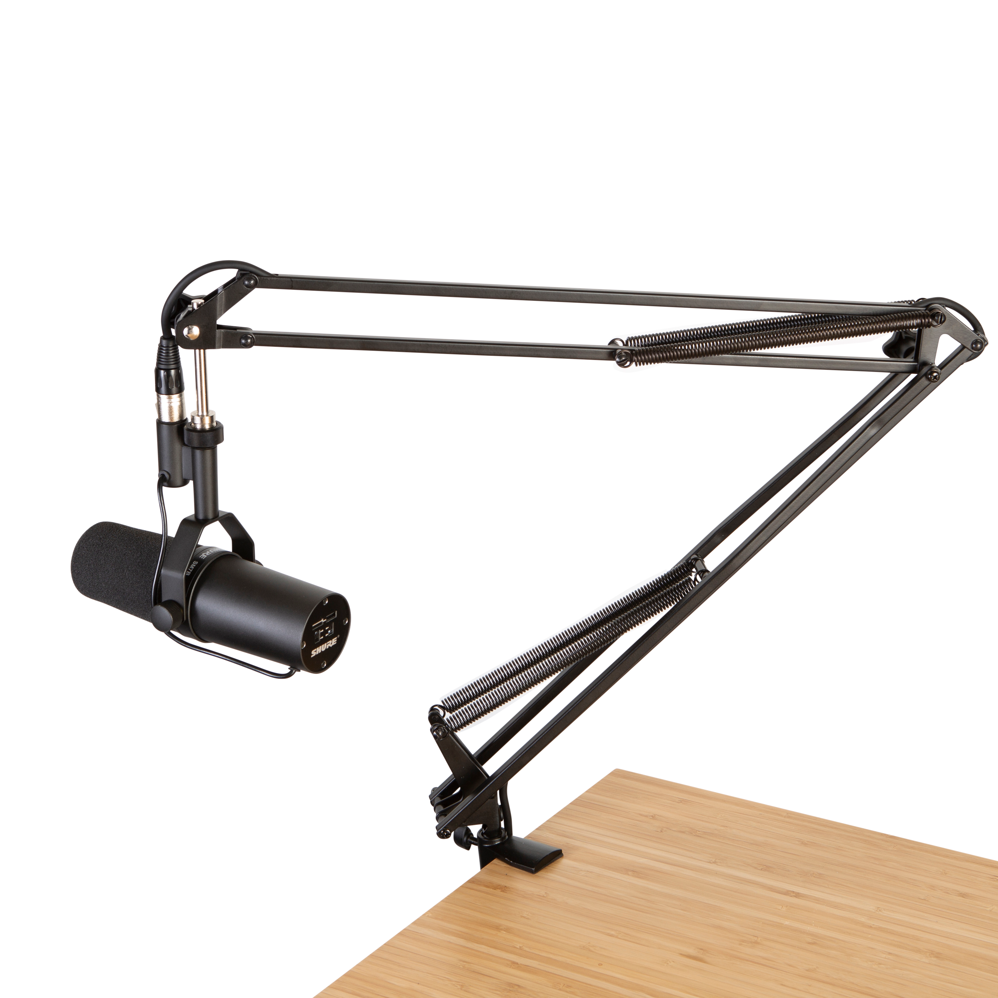 Desk-Mounted Broadcast/Podcast Boom Mic Stand