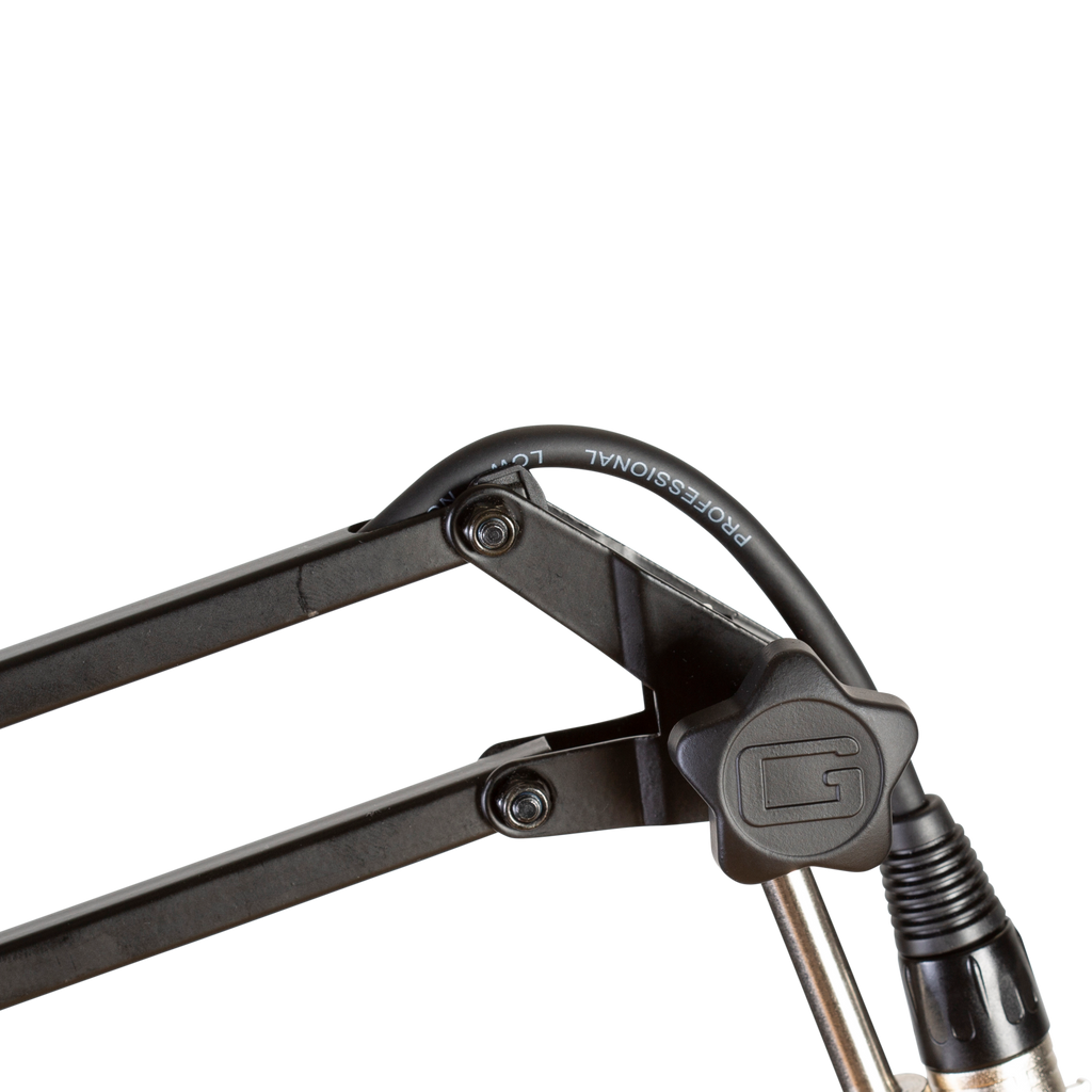 Desk-Mounted Broadcast/Podcast Boom Mic Stand