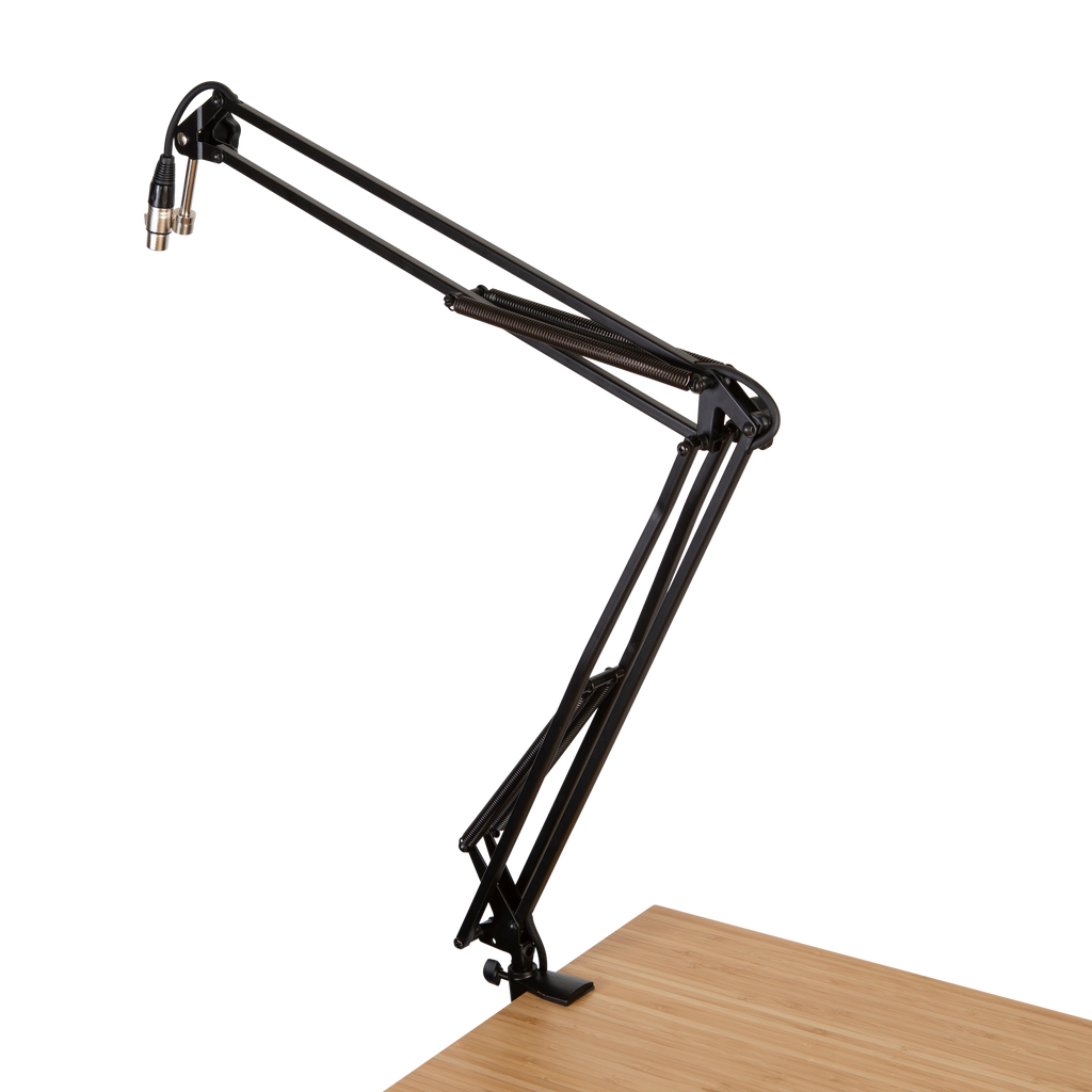 Desk-Mounted Broadcast/Podcast Boom Mic Stand