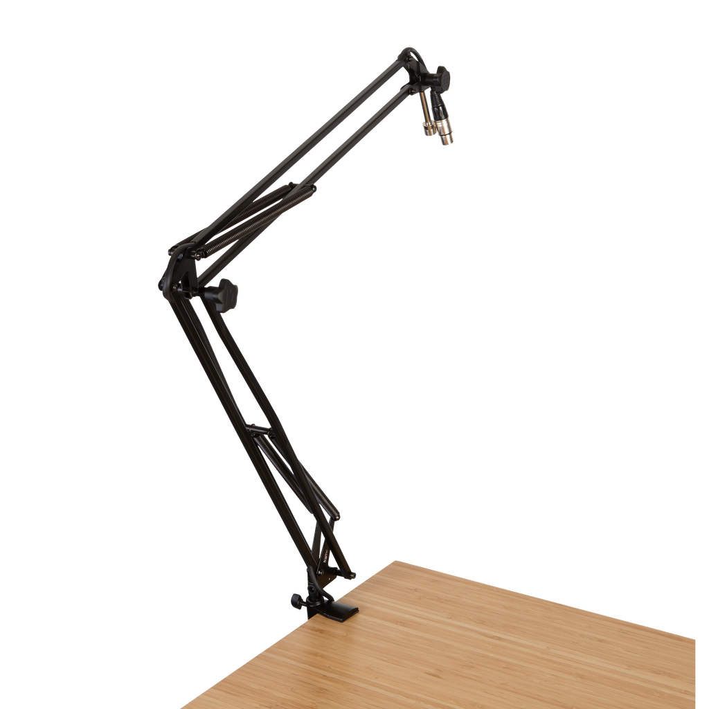 Desk-Mounted Broadcast/Podcast Boom Mic Stand