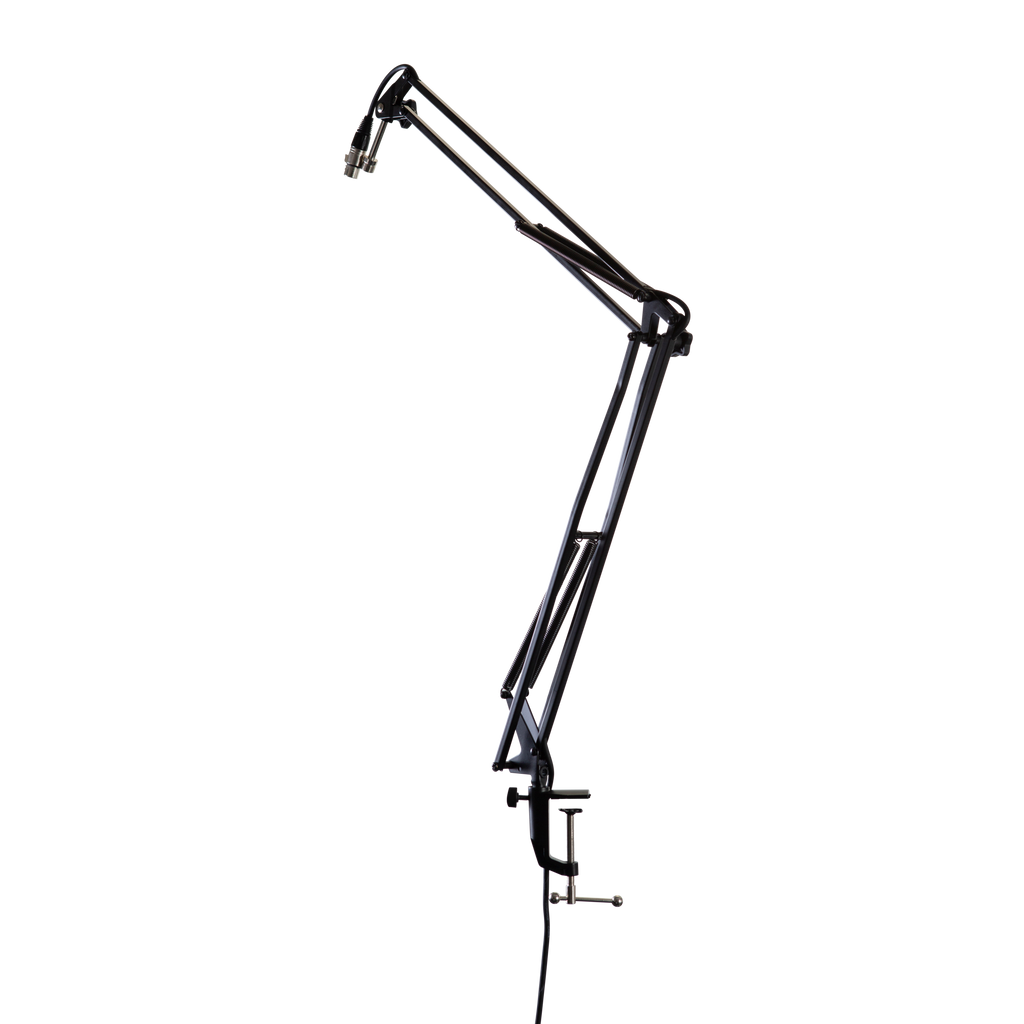 Desk-Mounted Broadcast/Podcast Boom Mic Stand