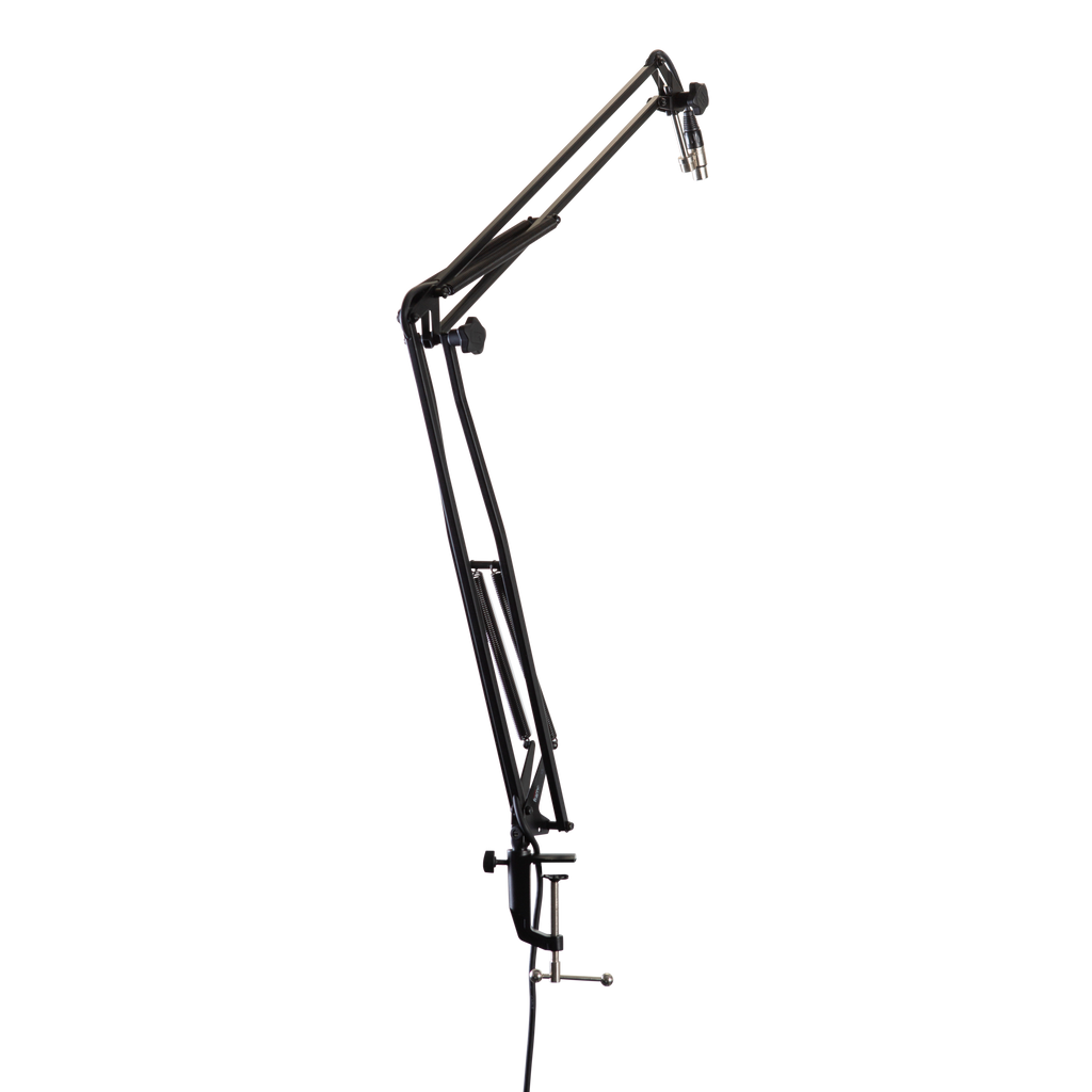 Desk-Mounted Broadcast/Podcast Boom Mic Stand