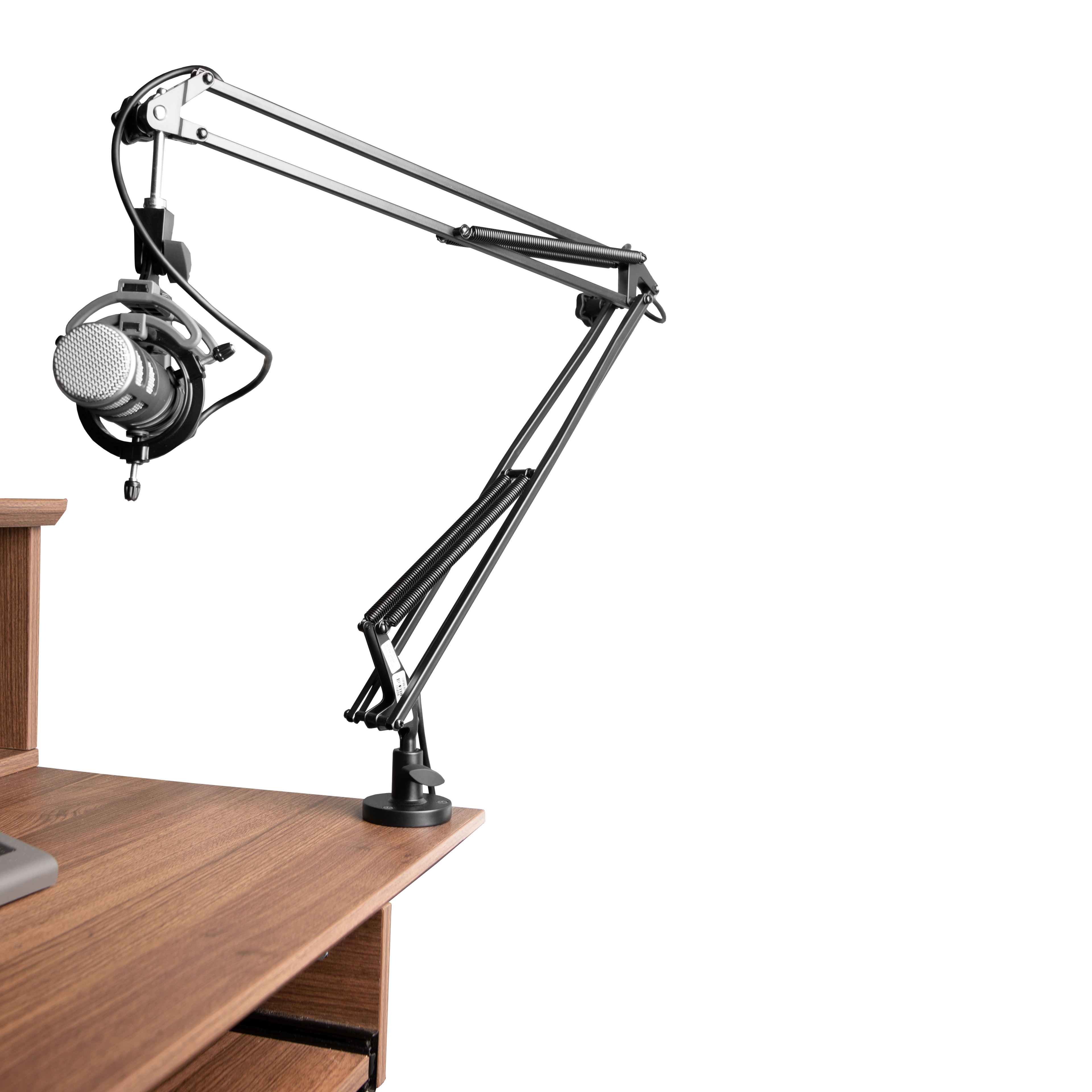 Desk-Mounted Broadcast/Podcast Boom Mic Stand