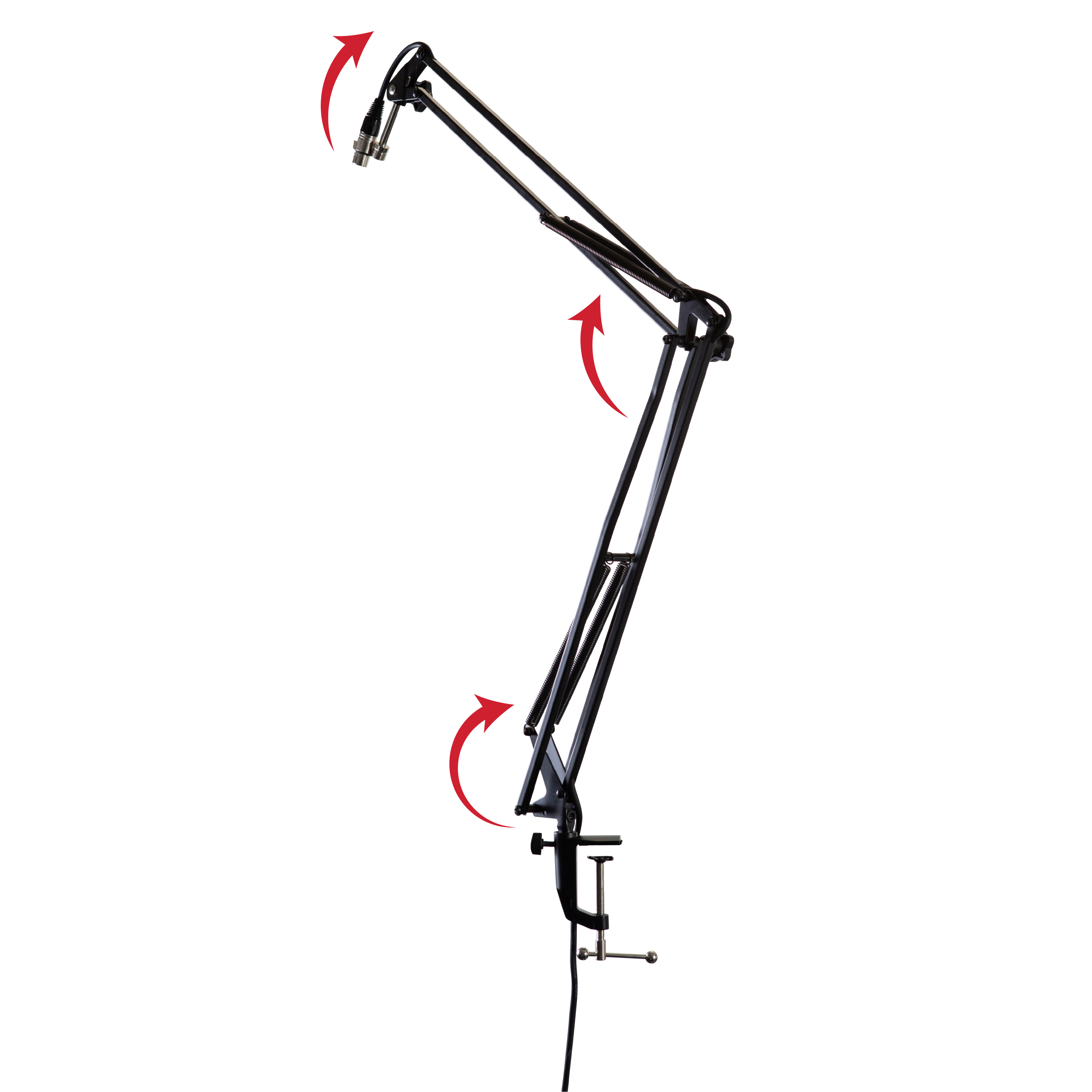 Desk-Mounted Broadcast/Podcast Boom Mic Stand