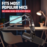Desk-Mounted Broadcast/Podcast Boom Mic Stand