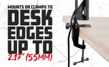 Desk-Mounted Broadcast/Podcast Boom Mic Stand