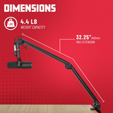 Deluxe Frameworks Desktop Mic Boom Stand