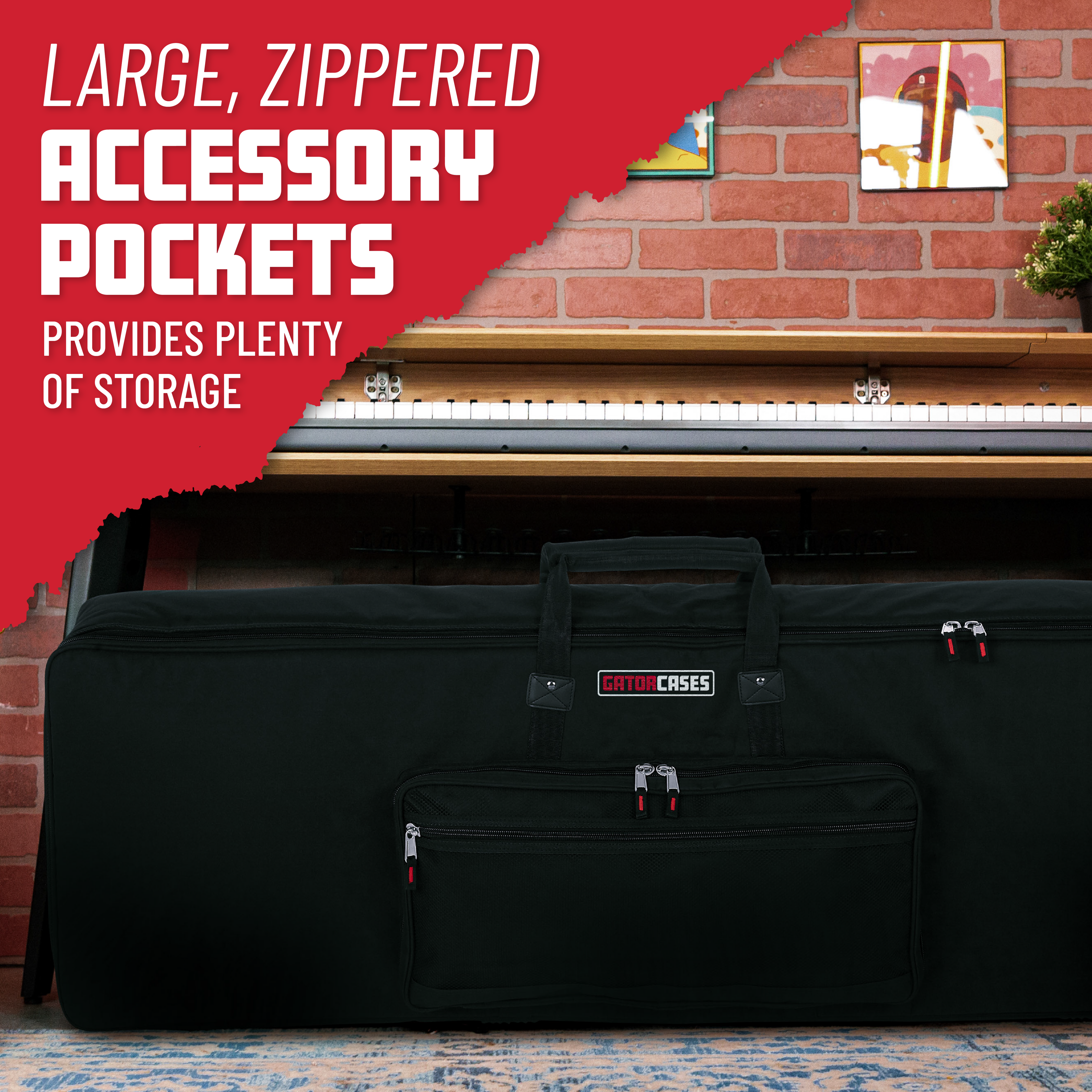 88 Note Keyboard Gig Bag; Slim Design