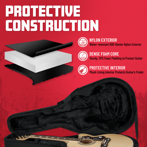 Jumbo Acoustic Guitar Lightweight Case