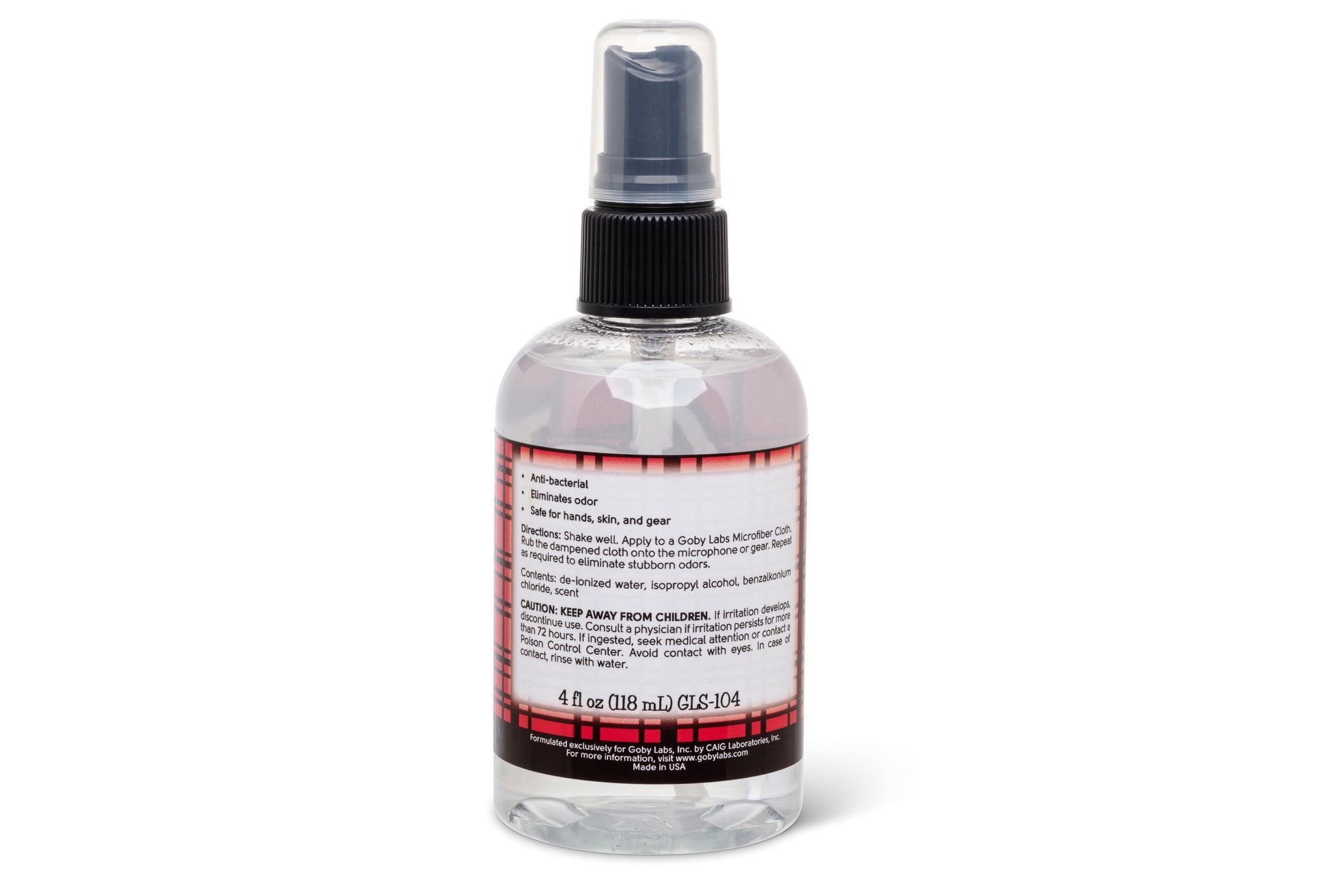 Goby Labs Microphone Cleaner, 4 fl oz - Back