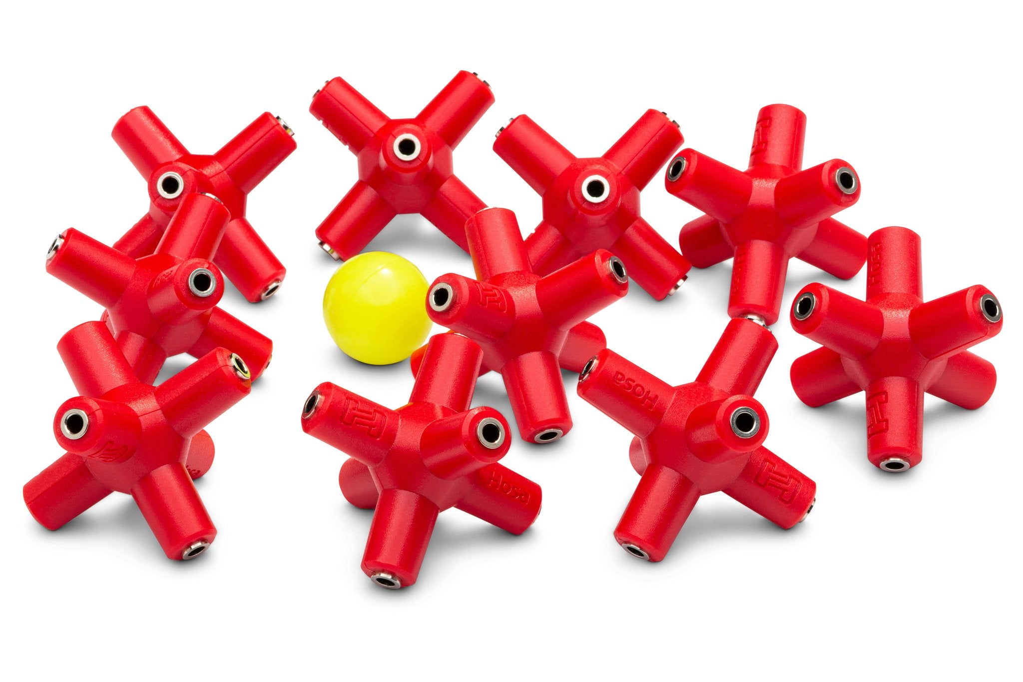 Knucklebones Signal Splitter, 3.5 mm X 6, Red, 10 pc - Pack