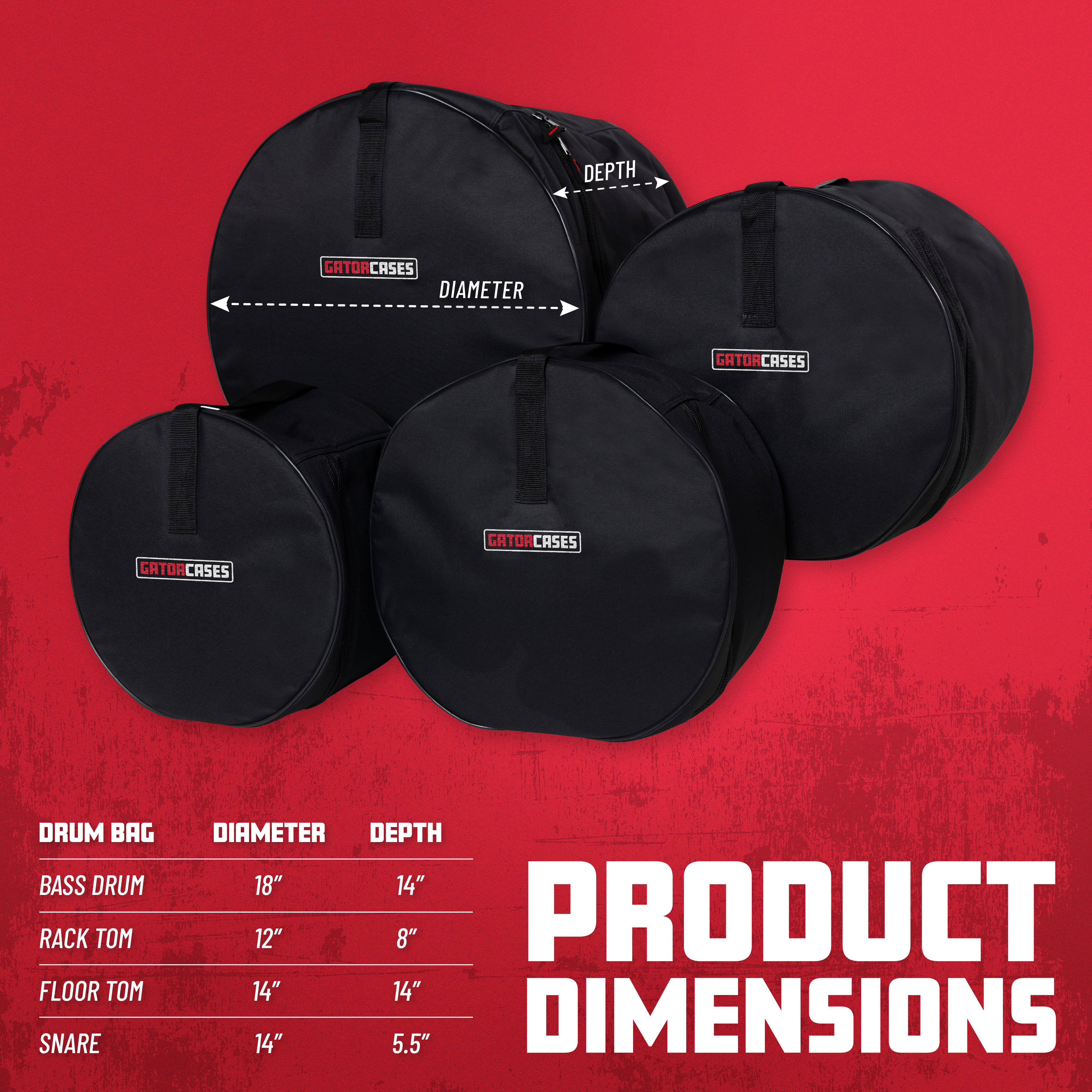 4-Piece Bop Set Bags