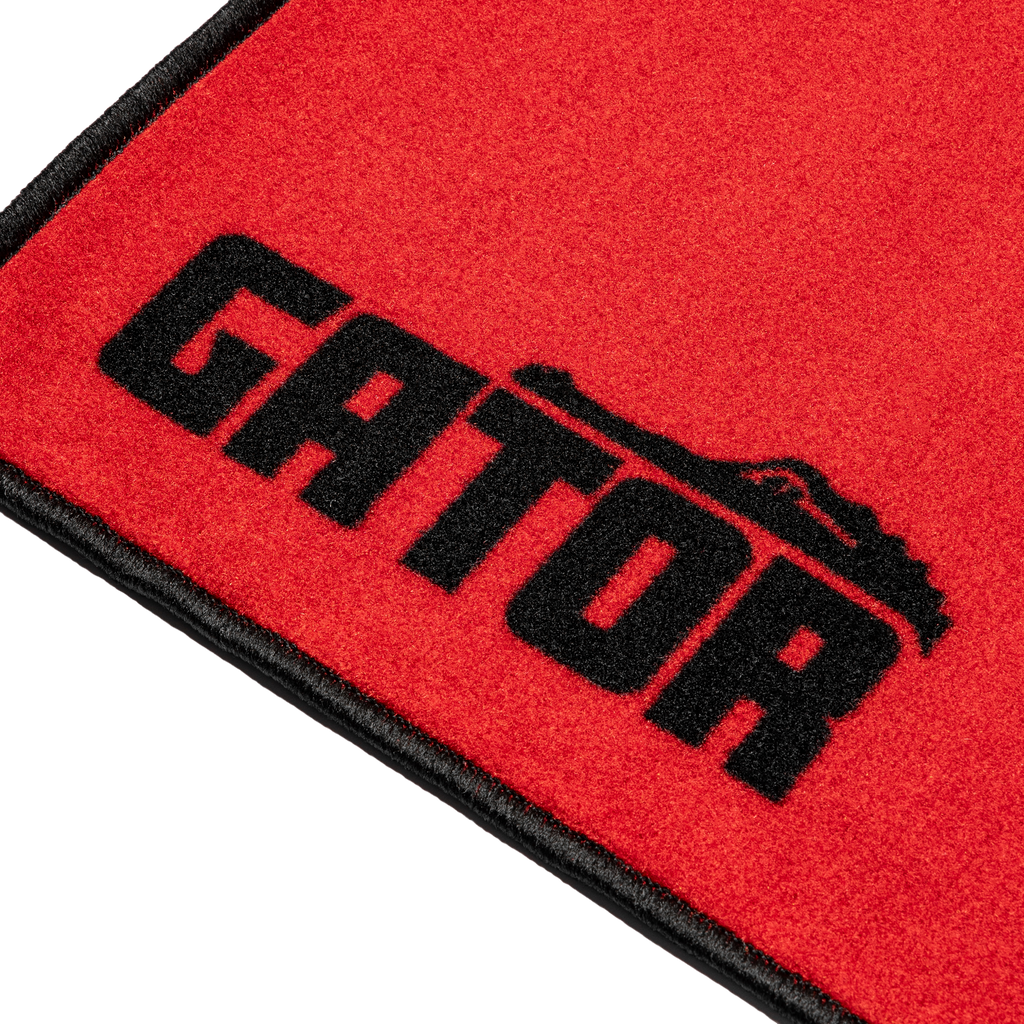 Gator 78” x 66” Drum Rug – Black, Red, and White