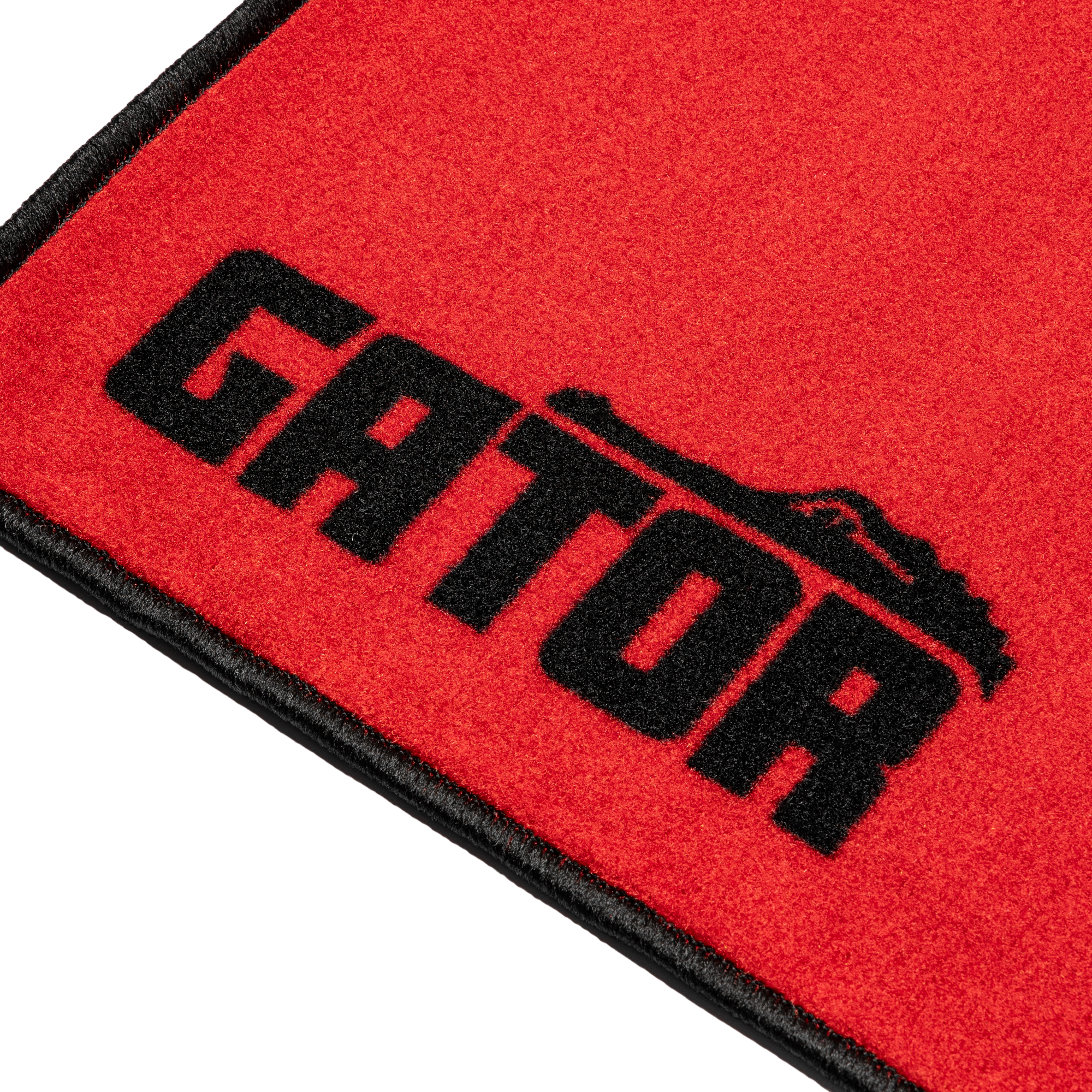 Gator 78” x 66” Drum Rug – Black, Red, and White