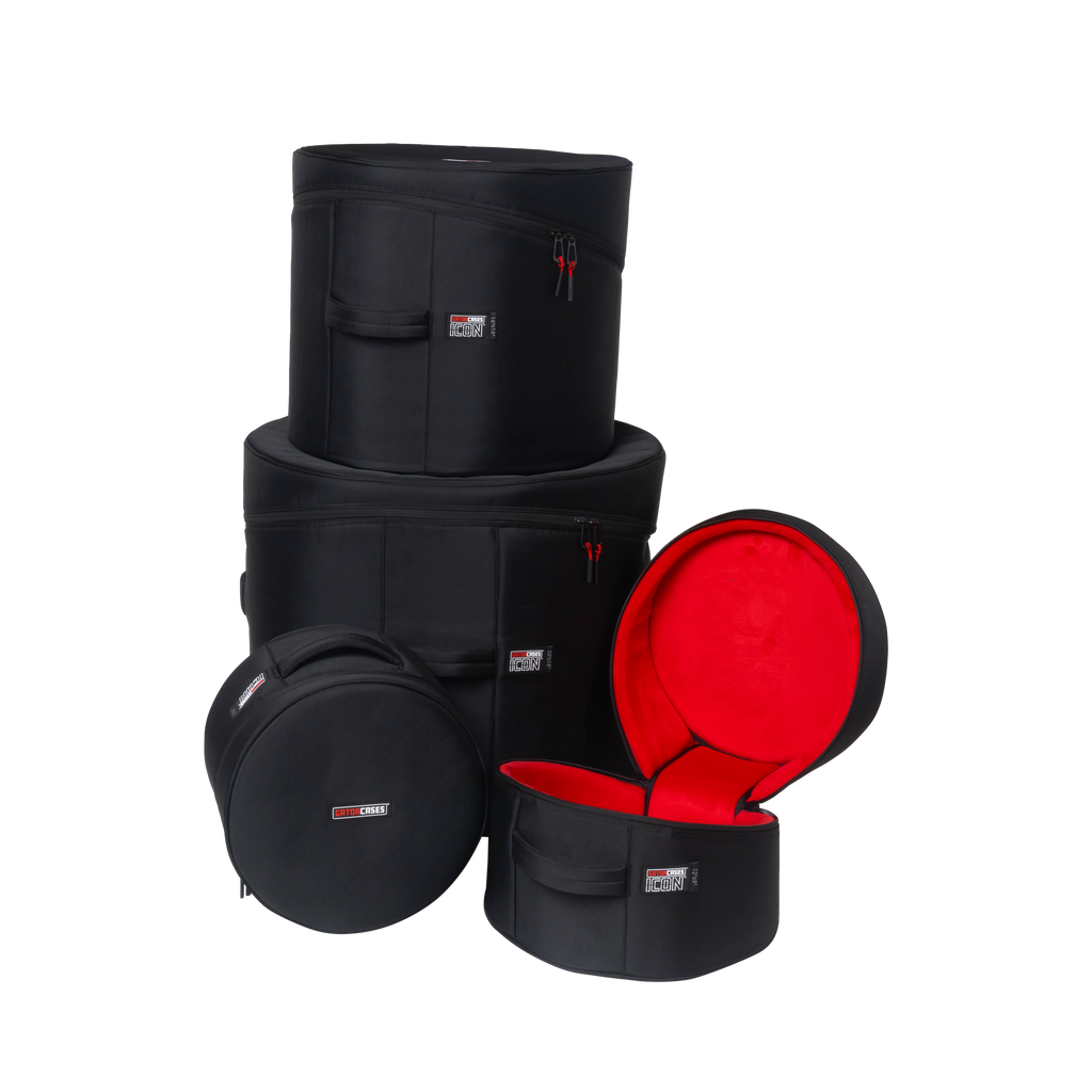 Rock Drum Set Bags; 22" x 18" BD, 10" x 8" TT, 12"
