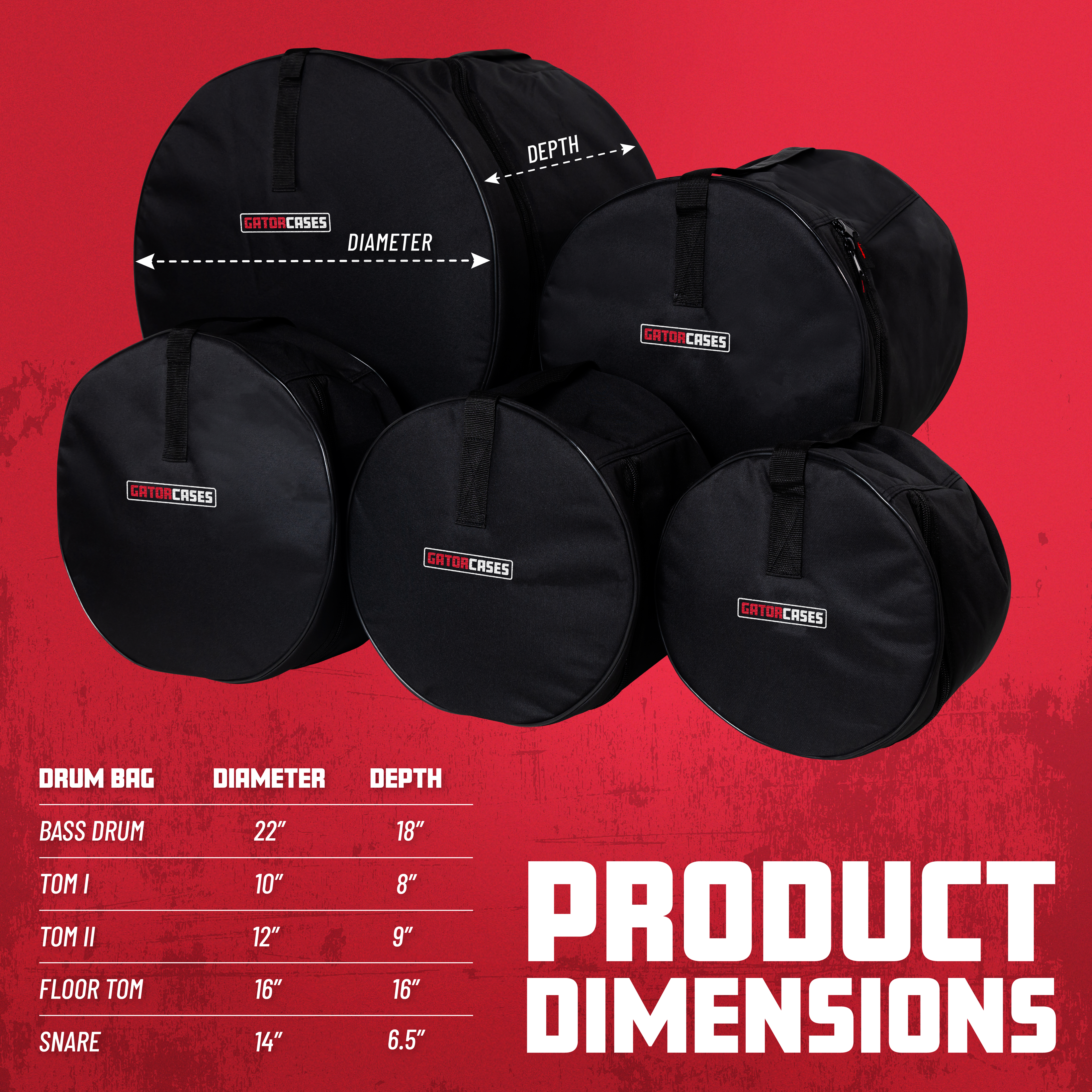 5-Piece Rock Set Bags