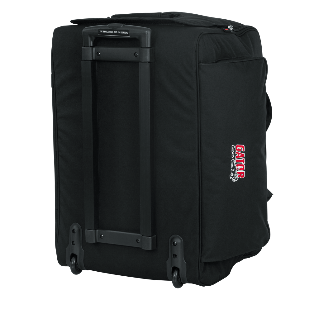 Rolling speaker bag for large format 12" speakers