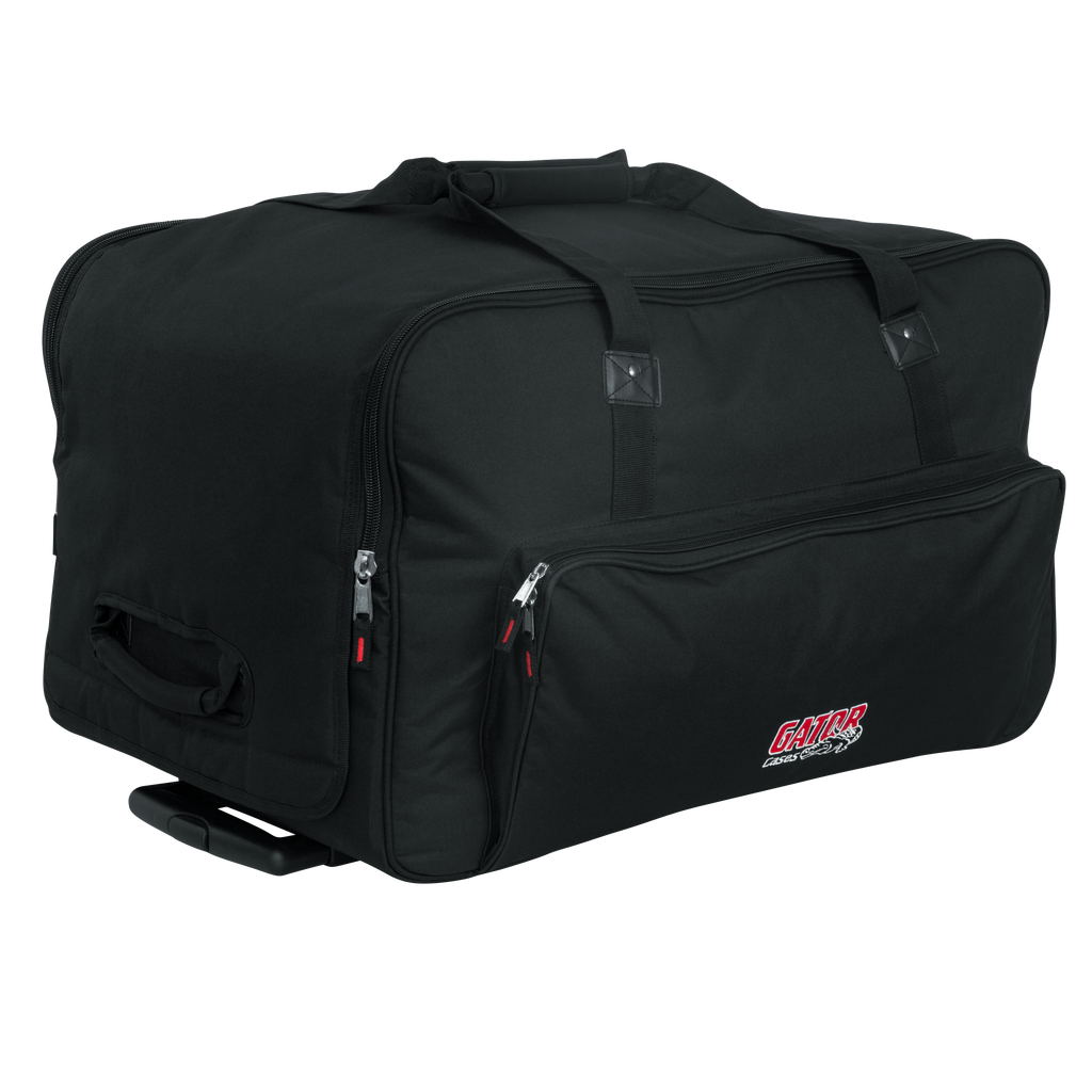 Rolling speaker bag for large format 12" speakers