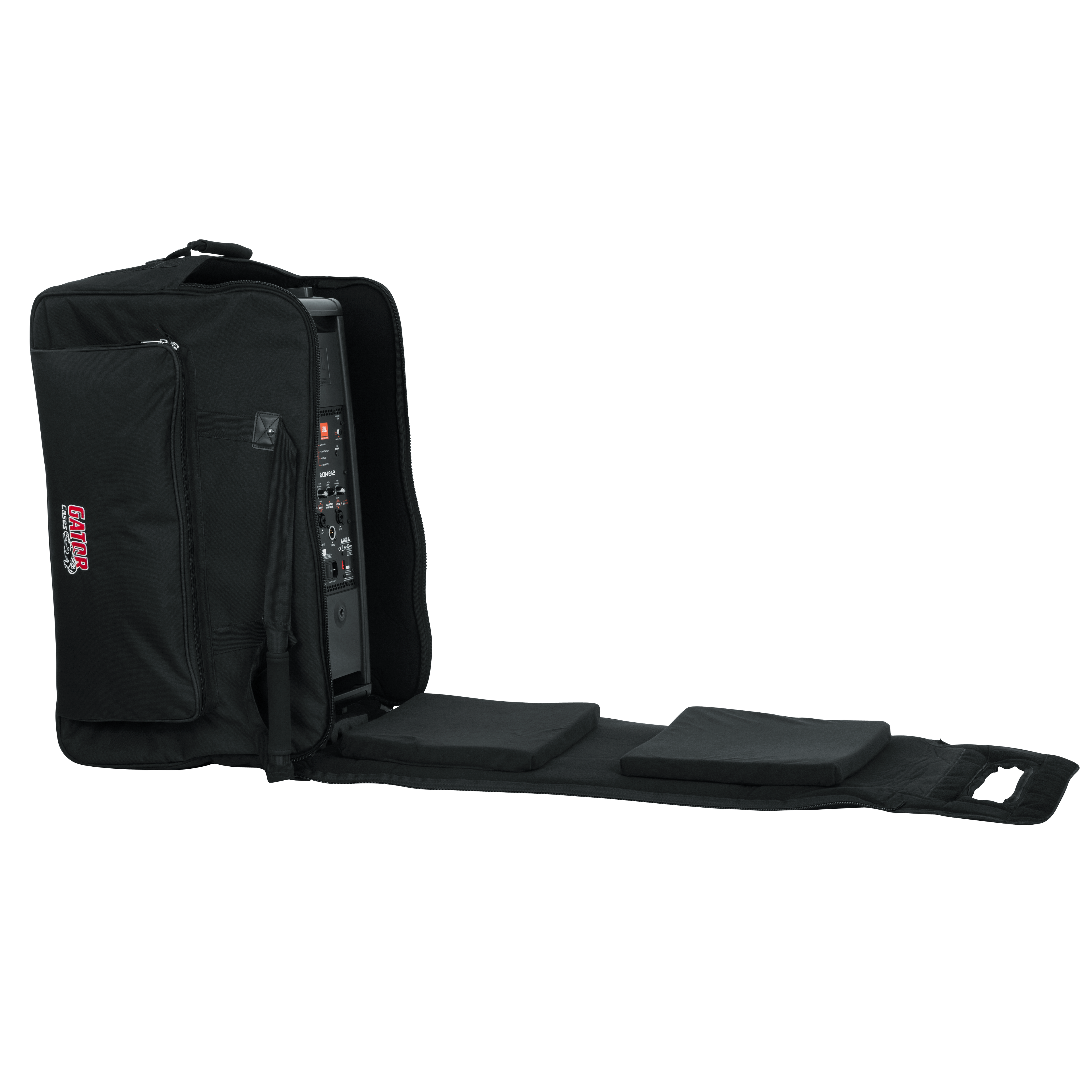 Rolling speaker bag for large format 12" speakers
