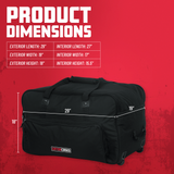 Rolling speaker bag for large format 12" speakers