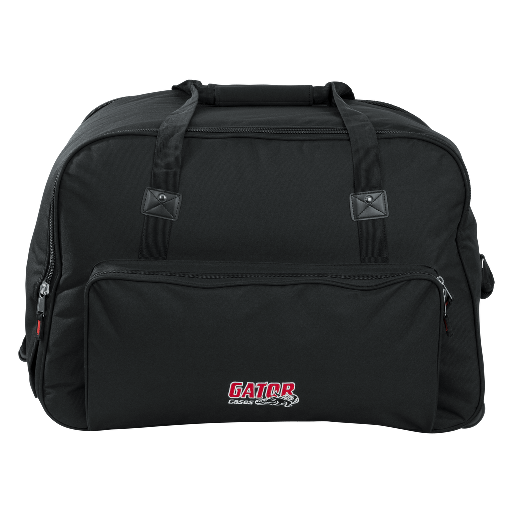 Rolling speaker bag for small format 12" speakers