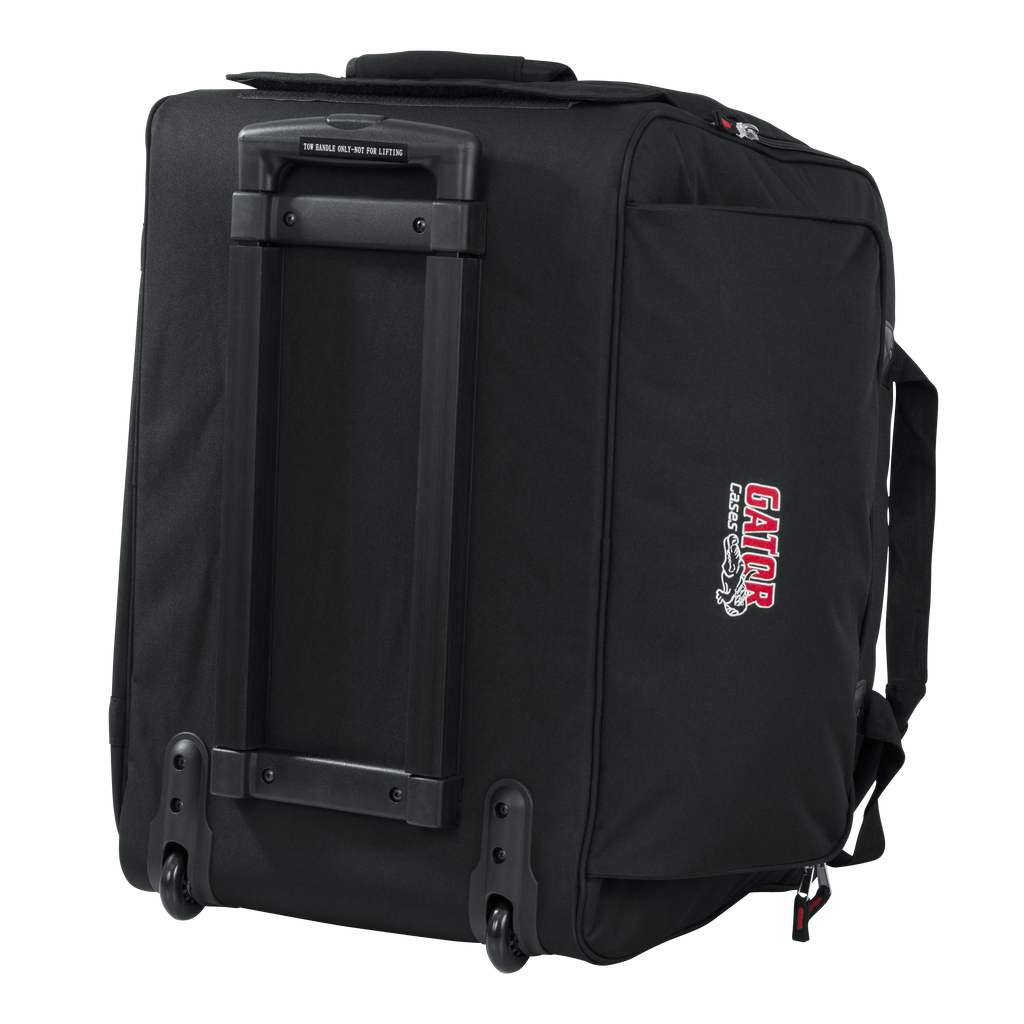 Rolling speaker bag for small format 12" speakers