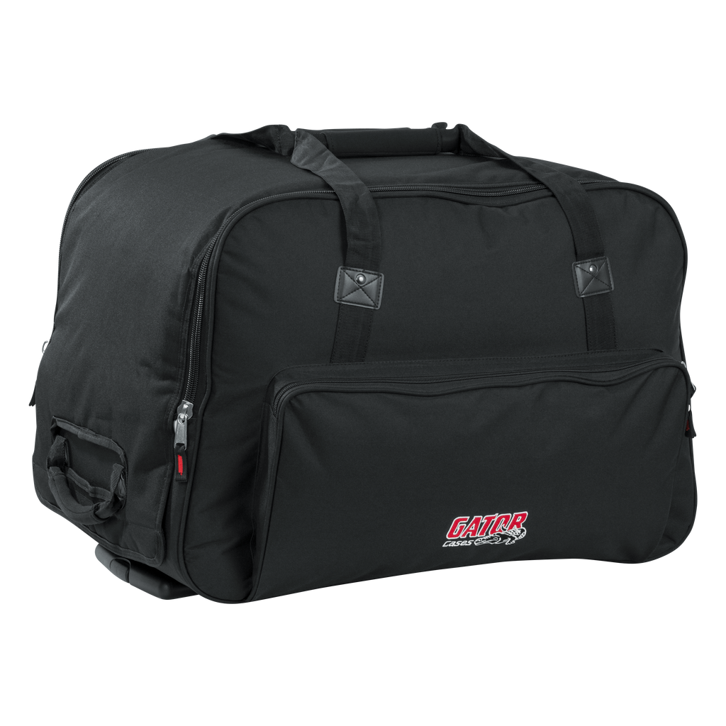 Rolling speaker bag for small format 12" speakers