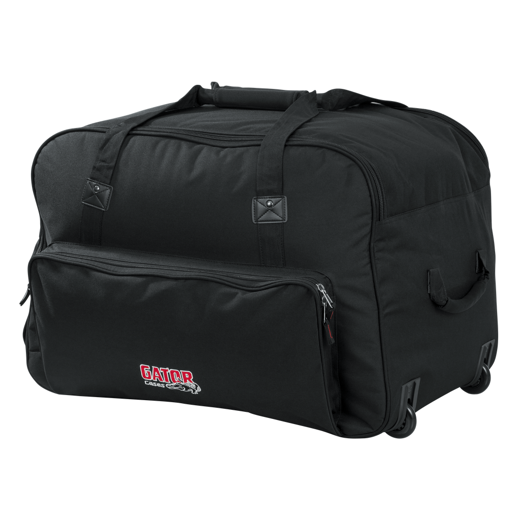 Rolling speaker bag for small format 12" speakers